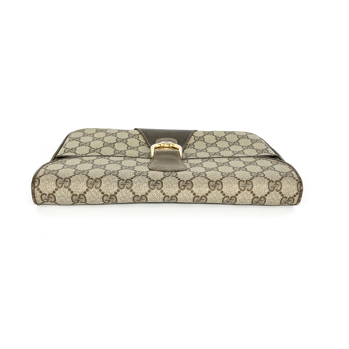 Gucci Monogram Leather Canvas Shoulder Bag