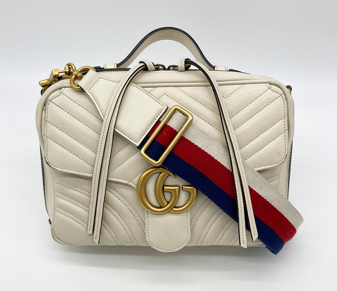 Gucci GG Marmont Leather Quilted Crossbody Style 1