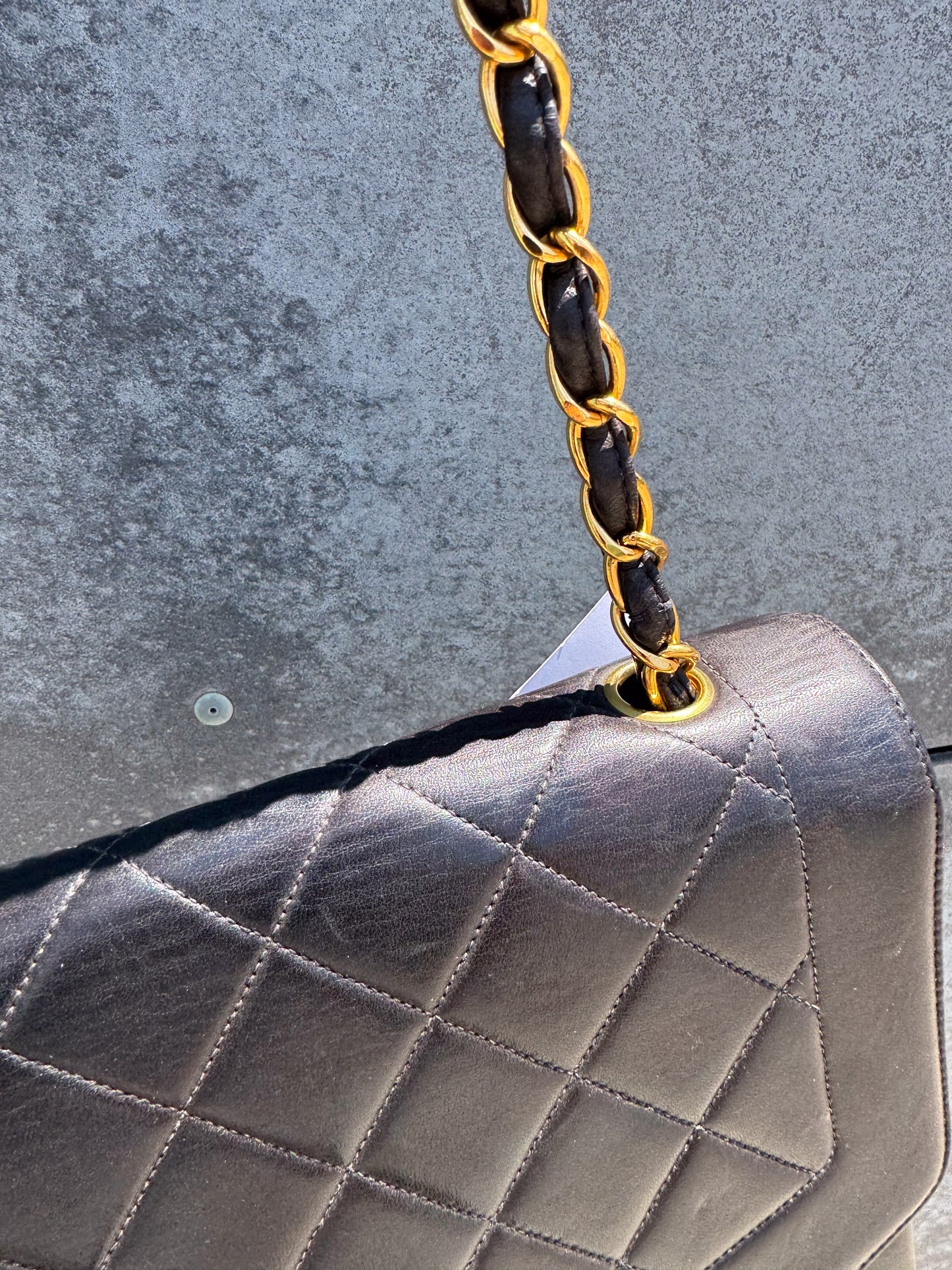 Chanel  Large Diana Black Flap Bag 24K Gold-Plated Hardware
