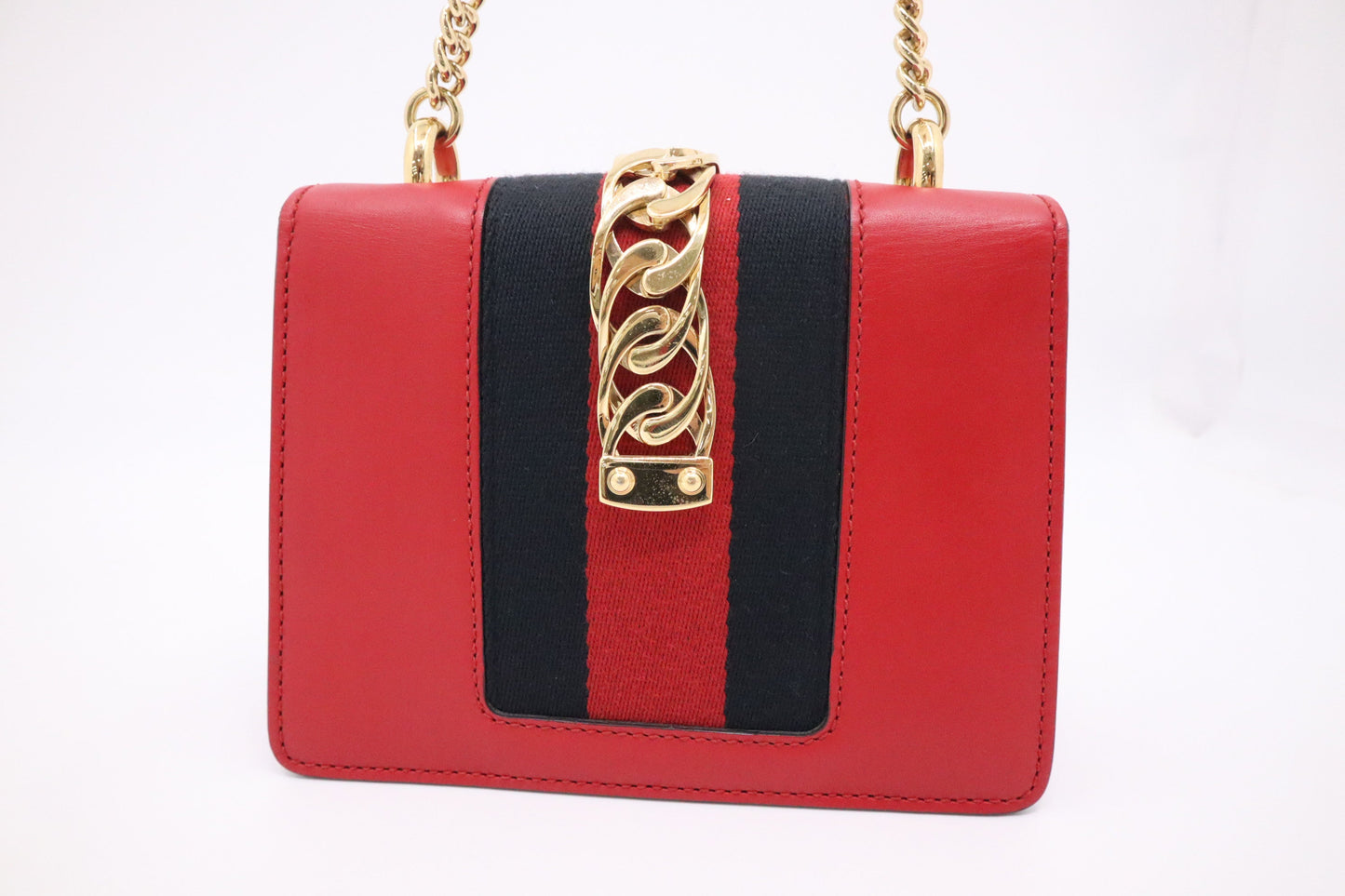 Gucci Mini Sylvie in Red Leather