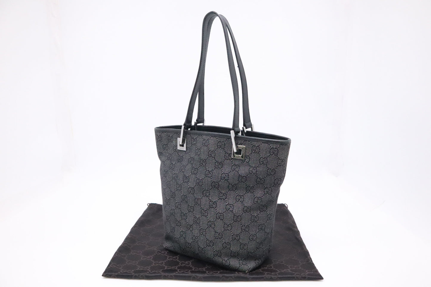 Gucci Mini Bucket Bag in Grey Canvas