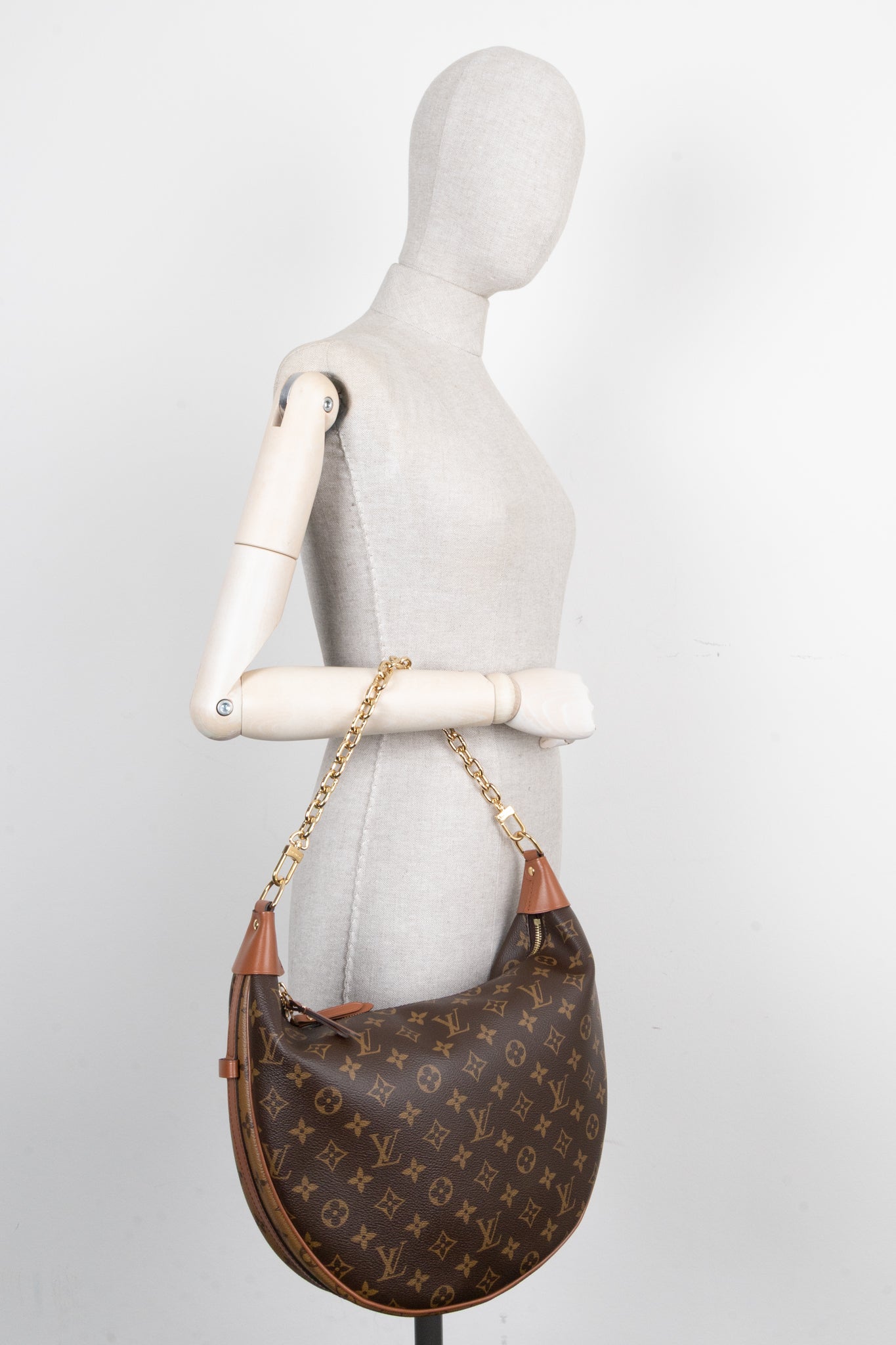 LOUIS VUITTON Loop Hobo Bag MNG Canvas