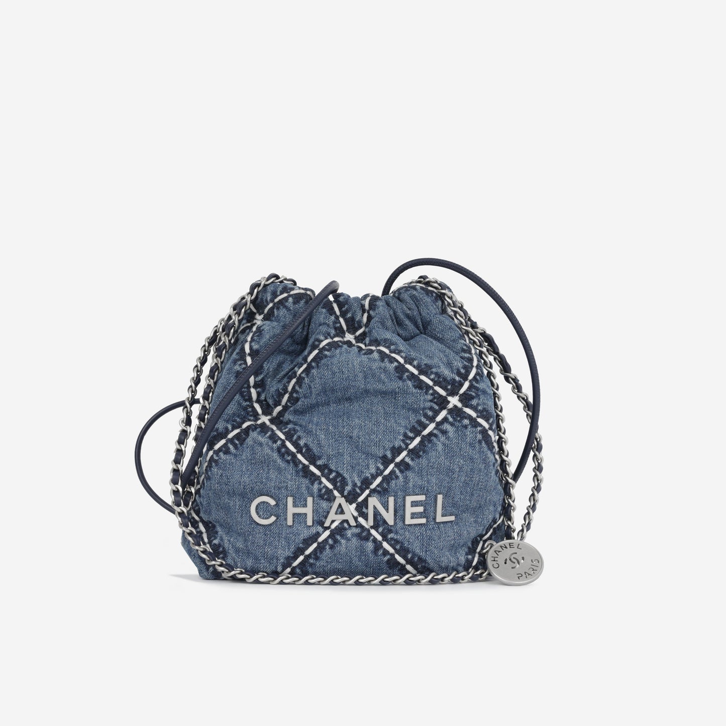 Chanel 22 Mini Handbag - Blue Denim