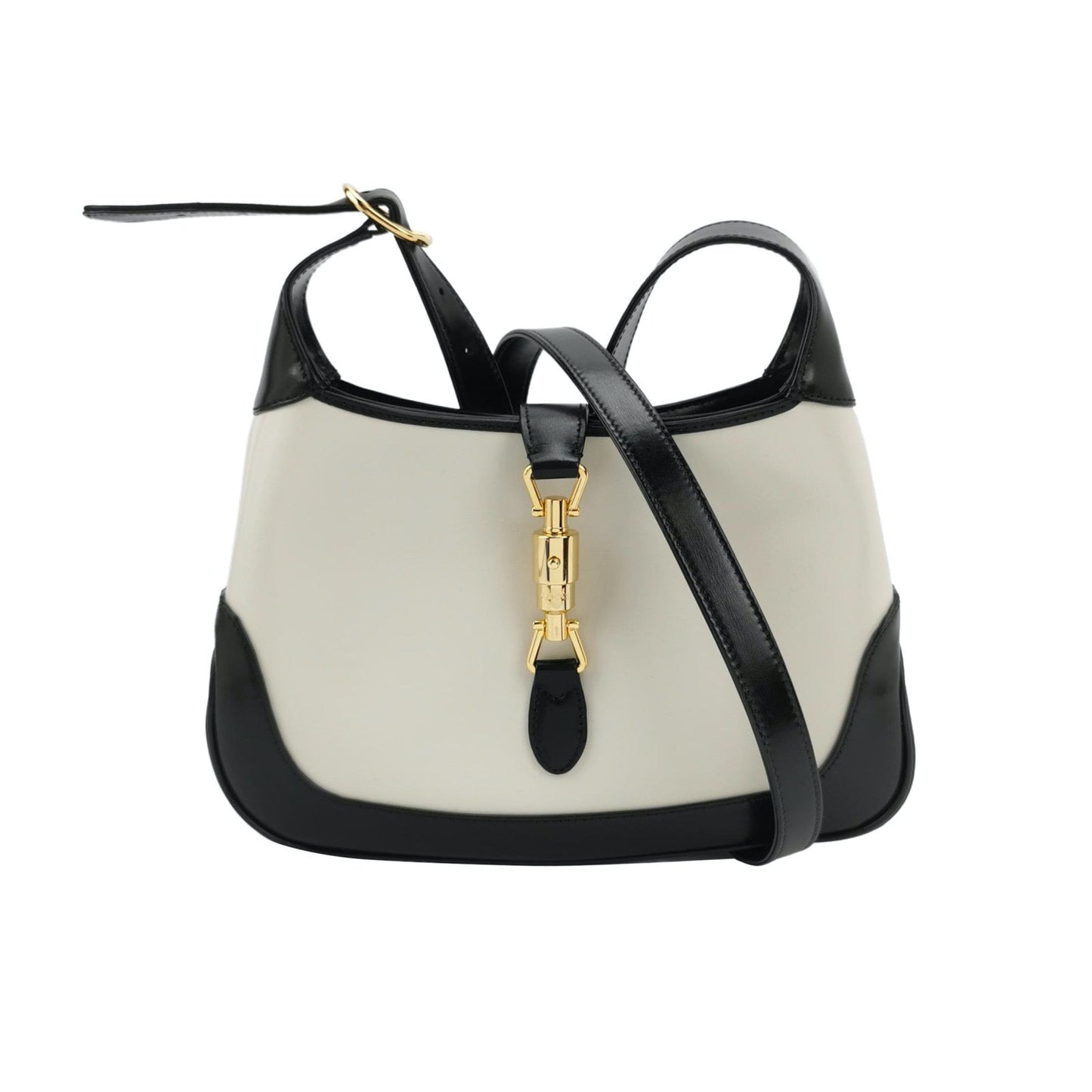 Gucci Jackie 1961 Black & White Leather Bag Small