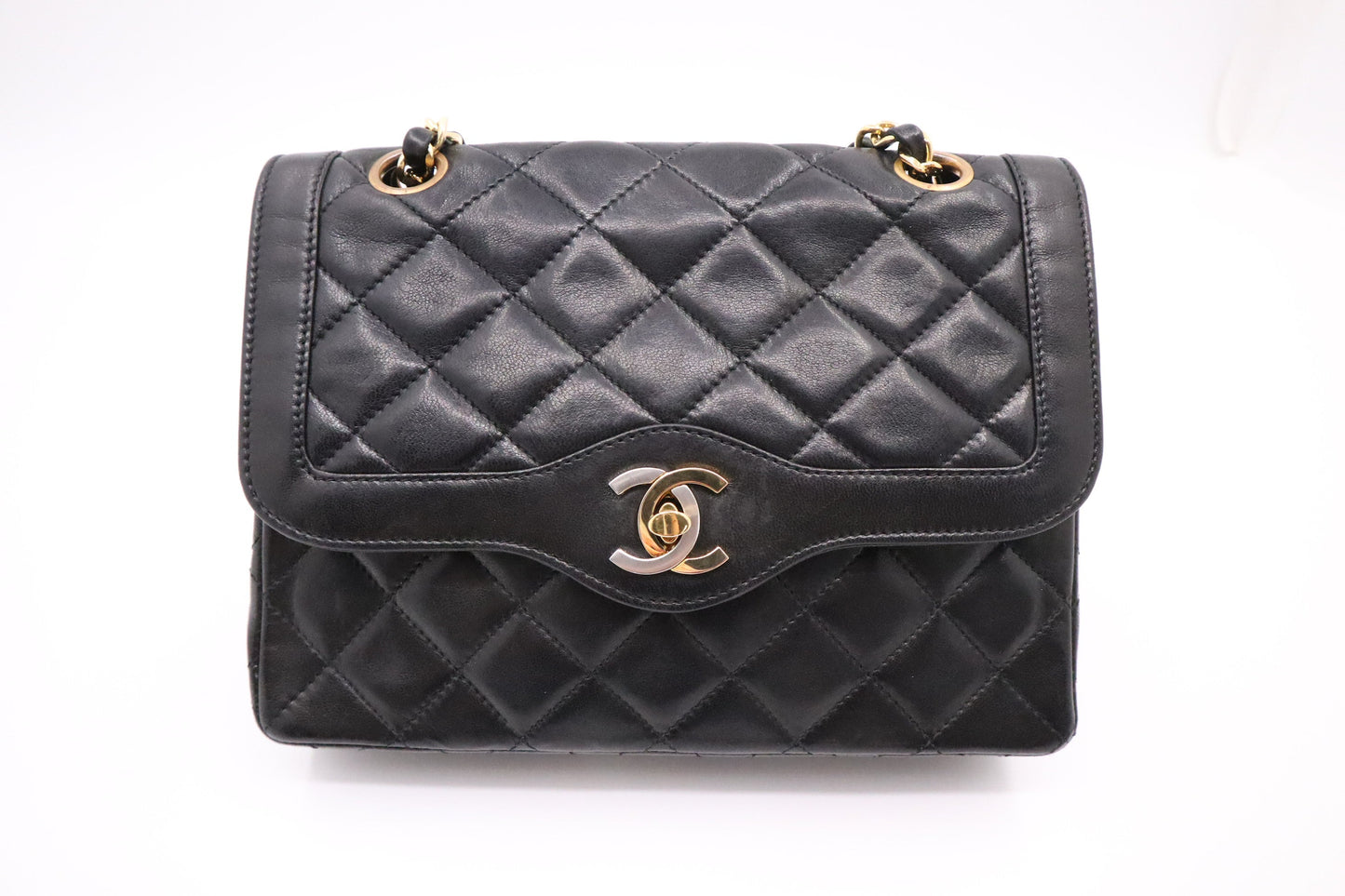 Chanel Small Paris Double Flap in Black MatelassÃ© Leather