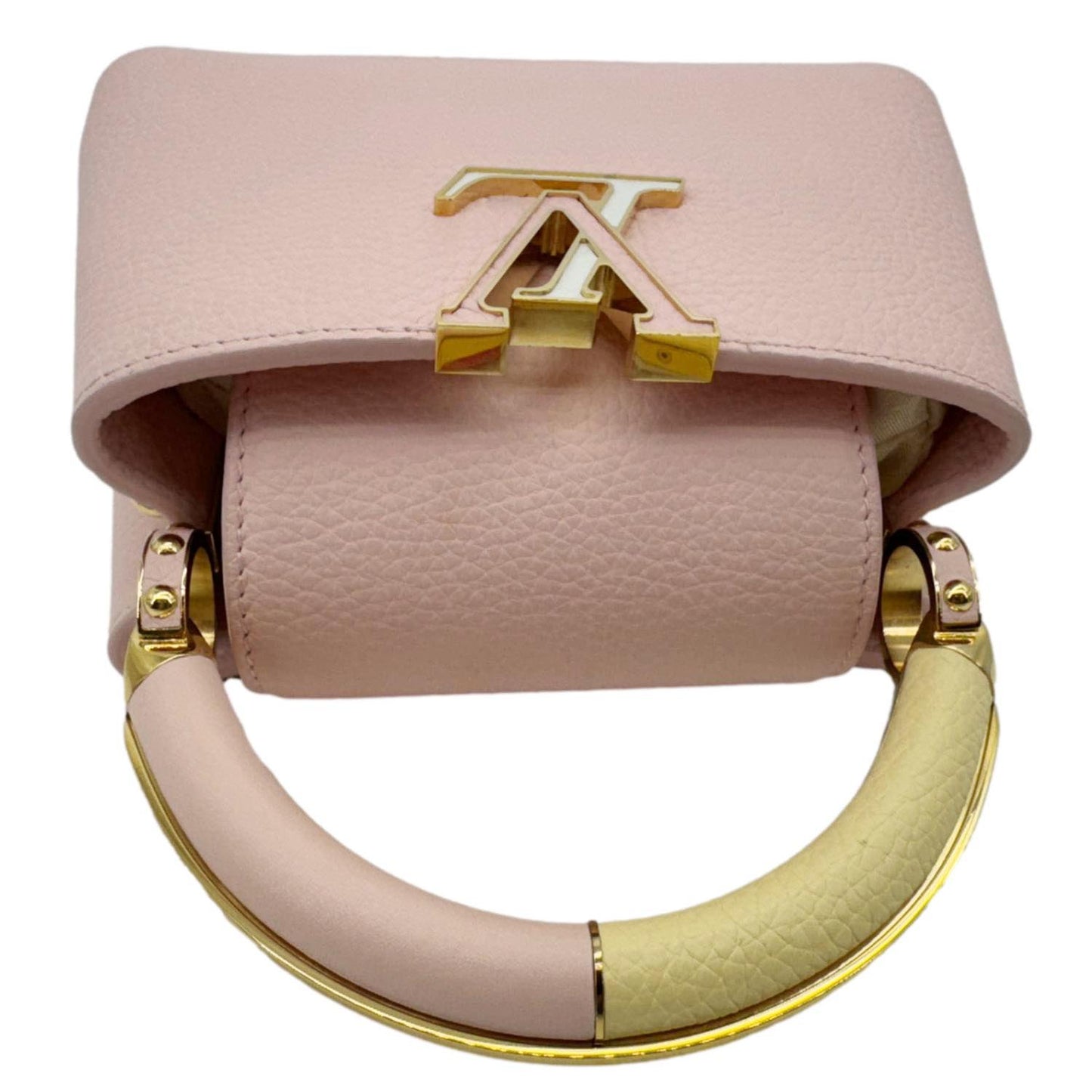 LOUIS VUITTON Capucines Mini Taurillon Leather Crossbody Bag Pink
