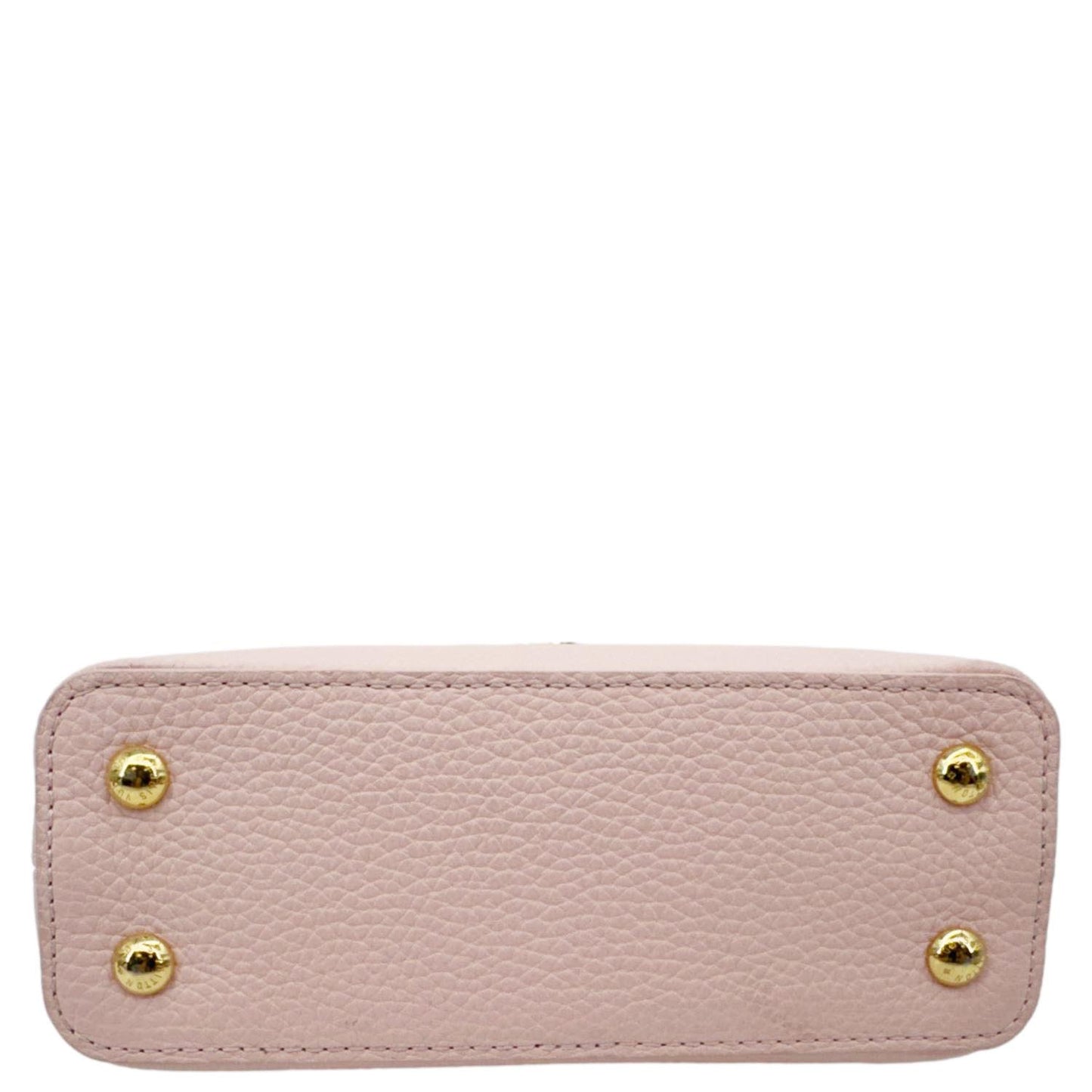 LOUIS VUITTON Capucines Mini Taurillon Leather Crossbody Bag Pink