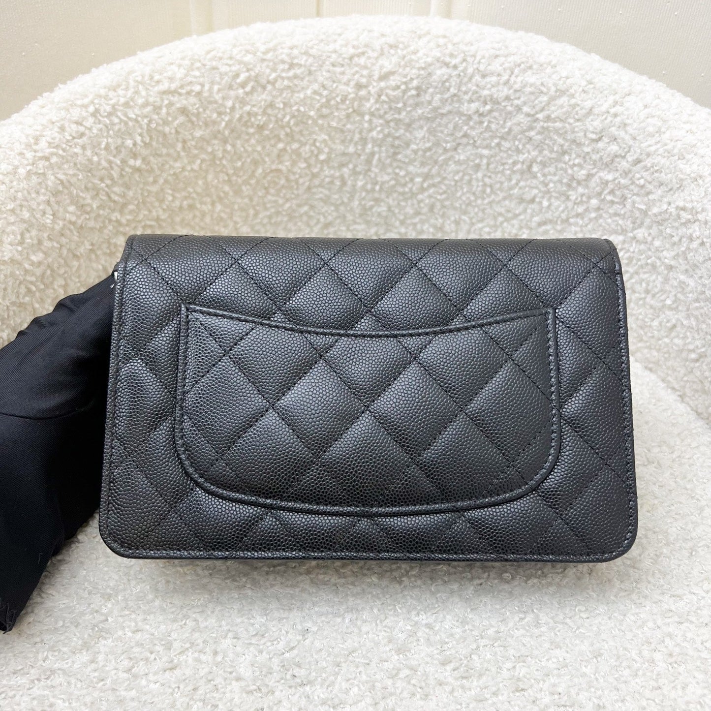 Chanel 24P Wallet on Chain WOC in Black Caviar and SHW (Model: AP3825) Crossbody