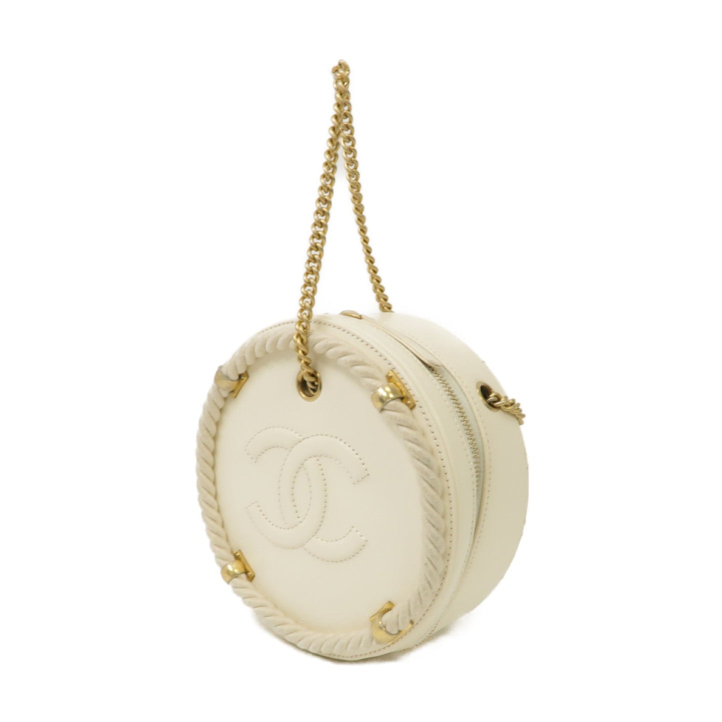 Chanel „ÄêÊøÄÊ?õ ™ÊɆ„ÄëËè±ʆºÁæäÁöÆÁöÆÈù©2 Way Shoulder BagÈáëÊ ø?Á±?Ëâ?