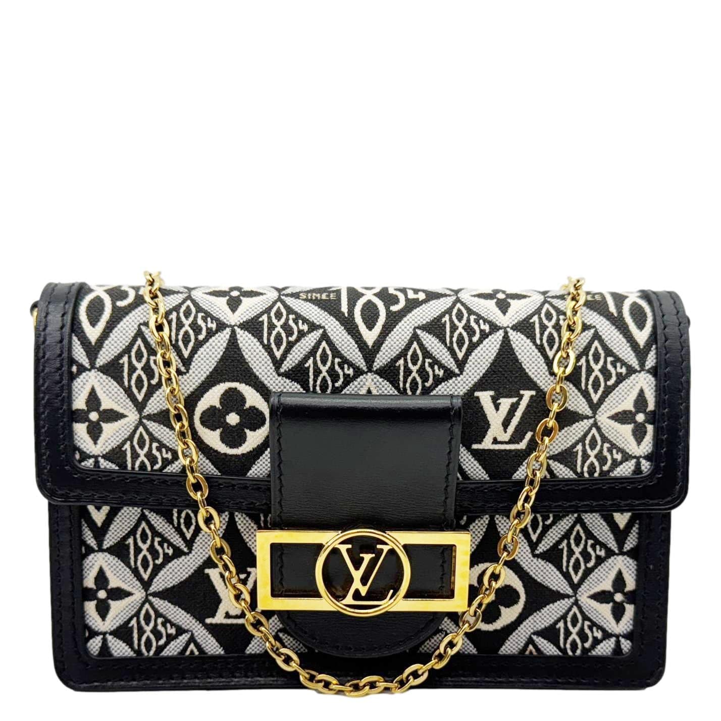LOUIS VUITTON Dauphine Since 1854 Jacquard Chain Wallet Black