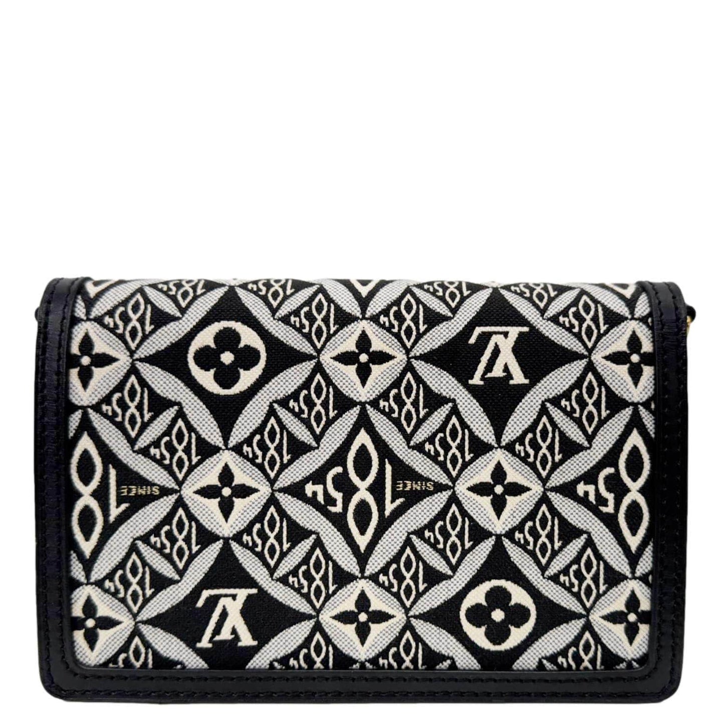 LOUIS VUITTON Dauphine Since 1854 Jacquard Chain Wallet Black