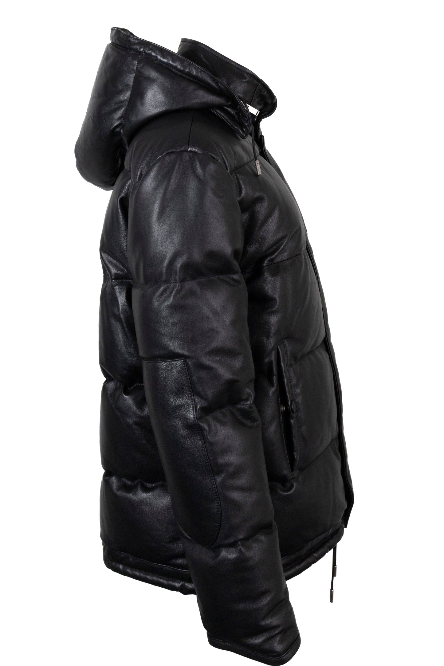 SAINT LAURENT 2022 Hooded Jacket Leather Black