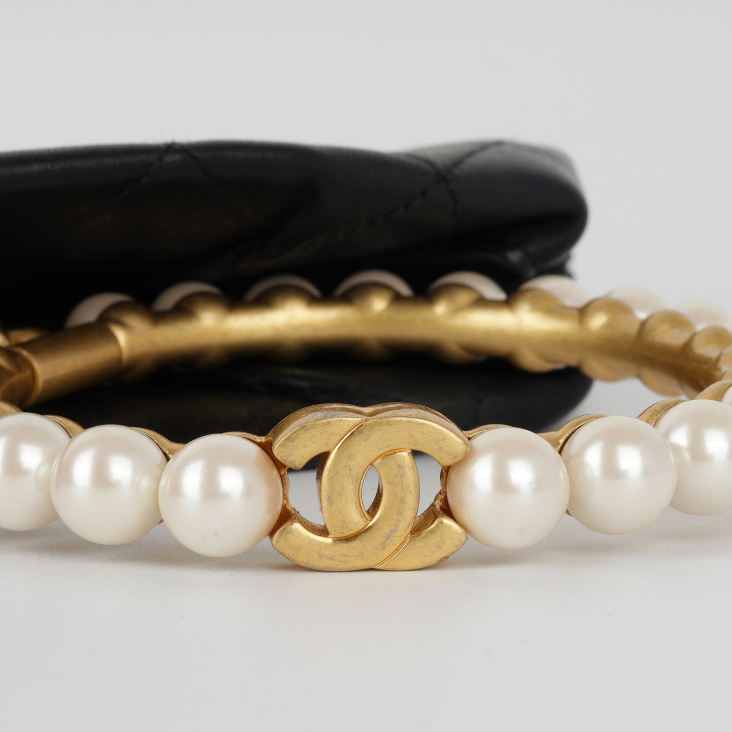 Chanel Pearl Crown Wristlet Clutch