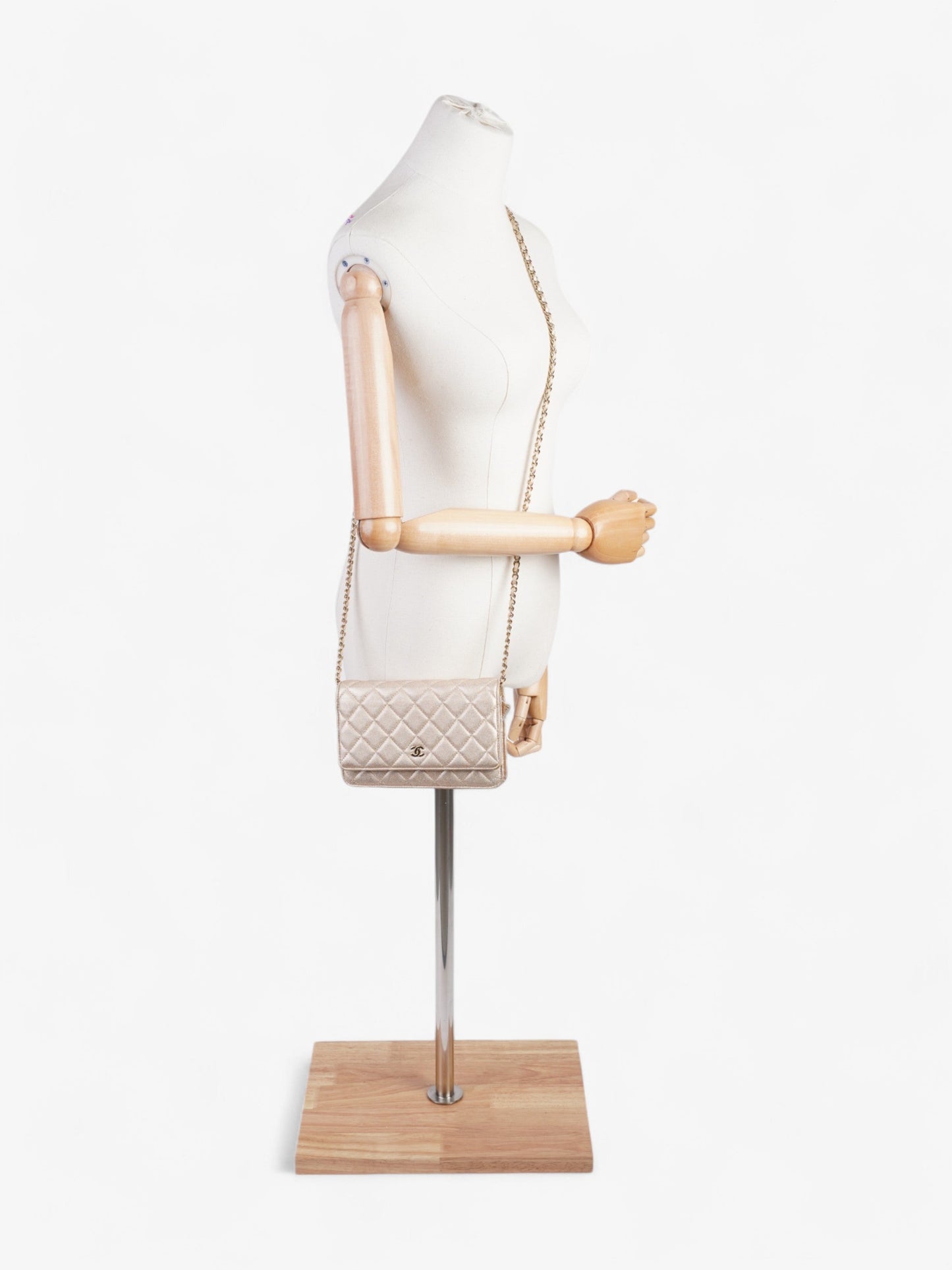 Chanel Wallet On Chain Light Gold Lambskin Leather