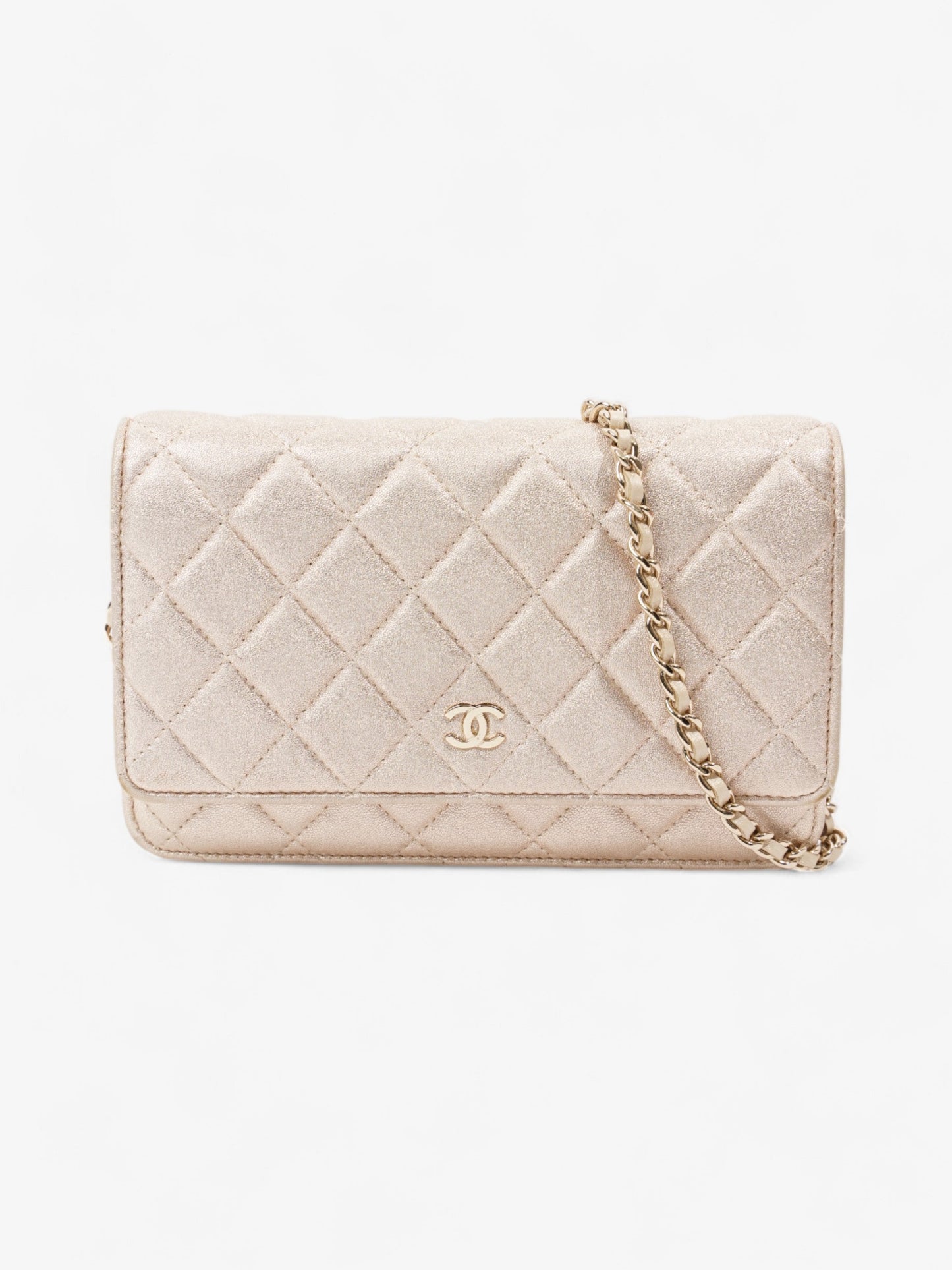 Chanel Wallet On Chain Light Gold Lambskin Leather