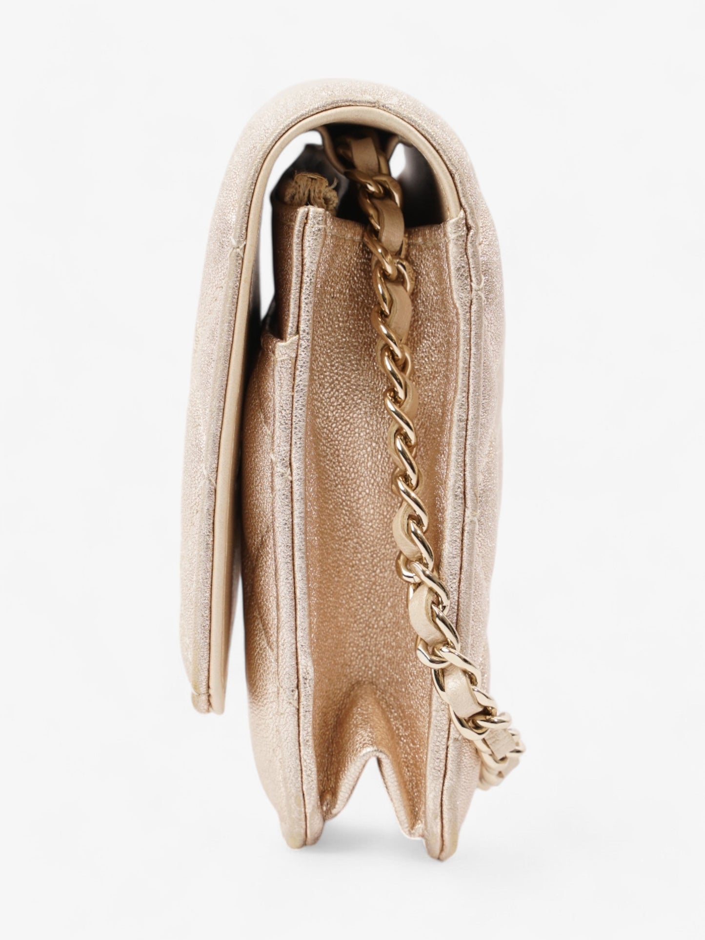Chanel Wallet On Chain Light Gold Lambskin Leather