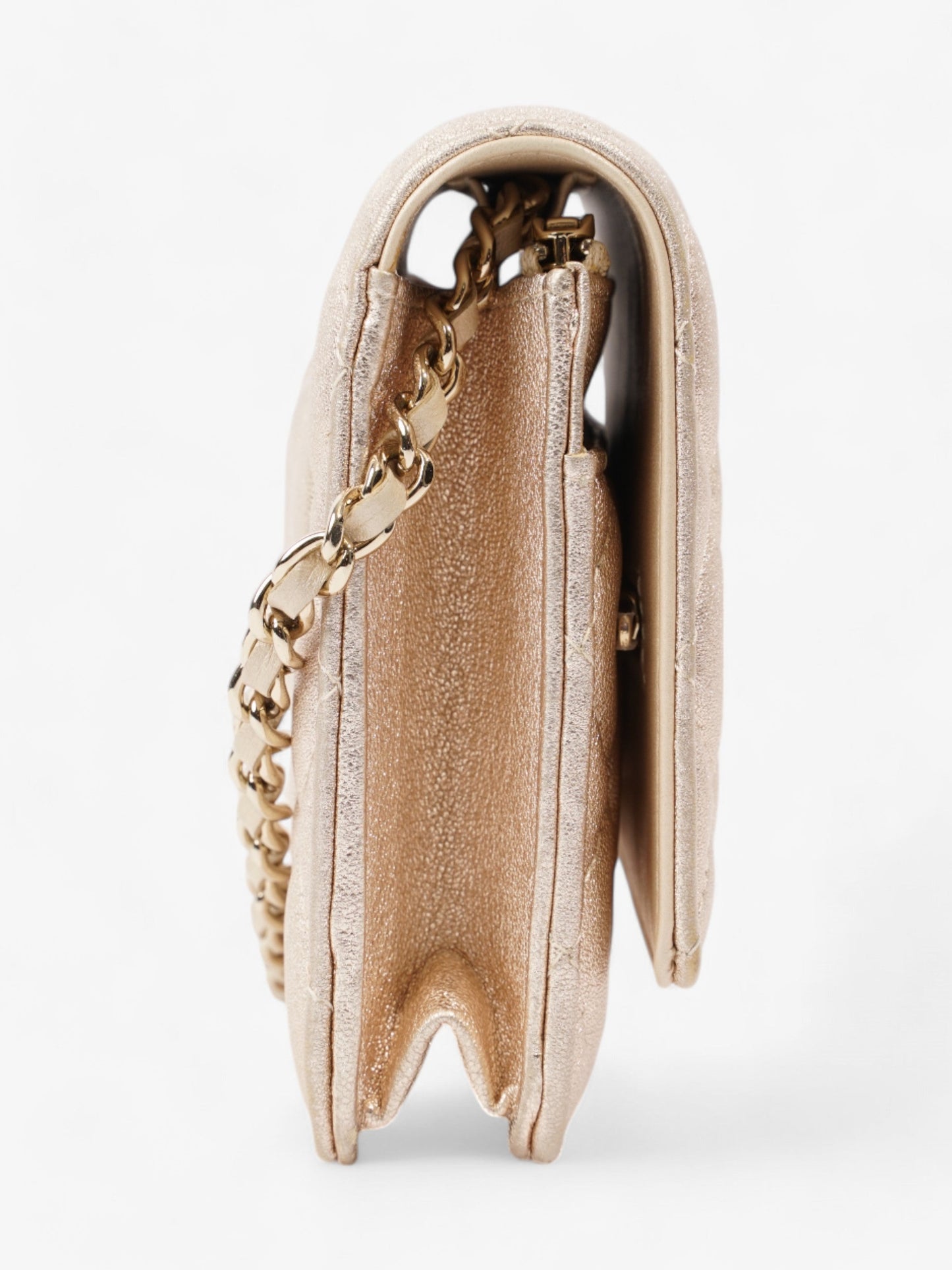 Chanel Wallet On Chain Light Gold Lambskin Leather
