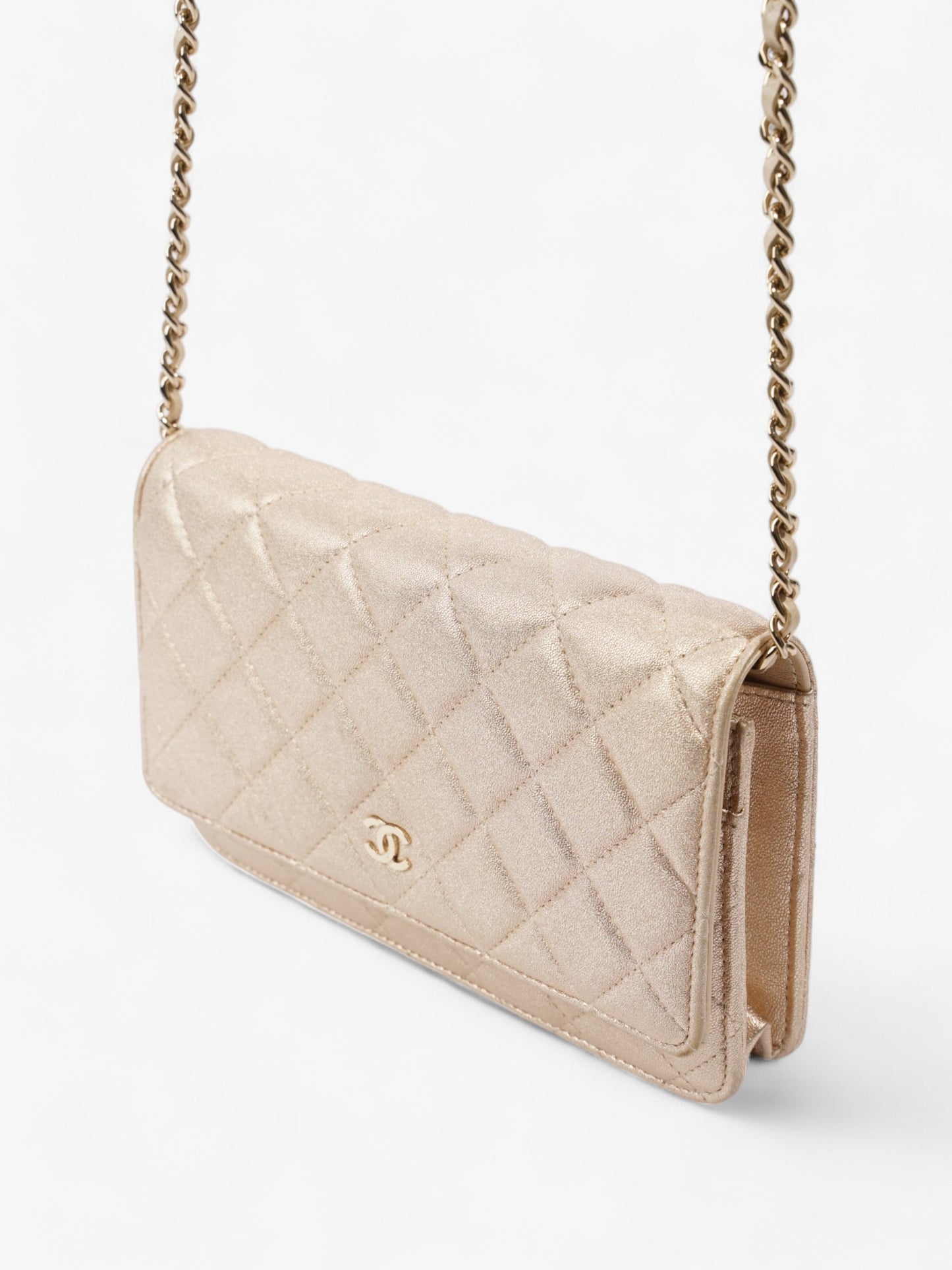 Chanel Wallet On Chain Light Gold Lambskin Leather