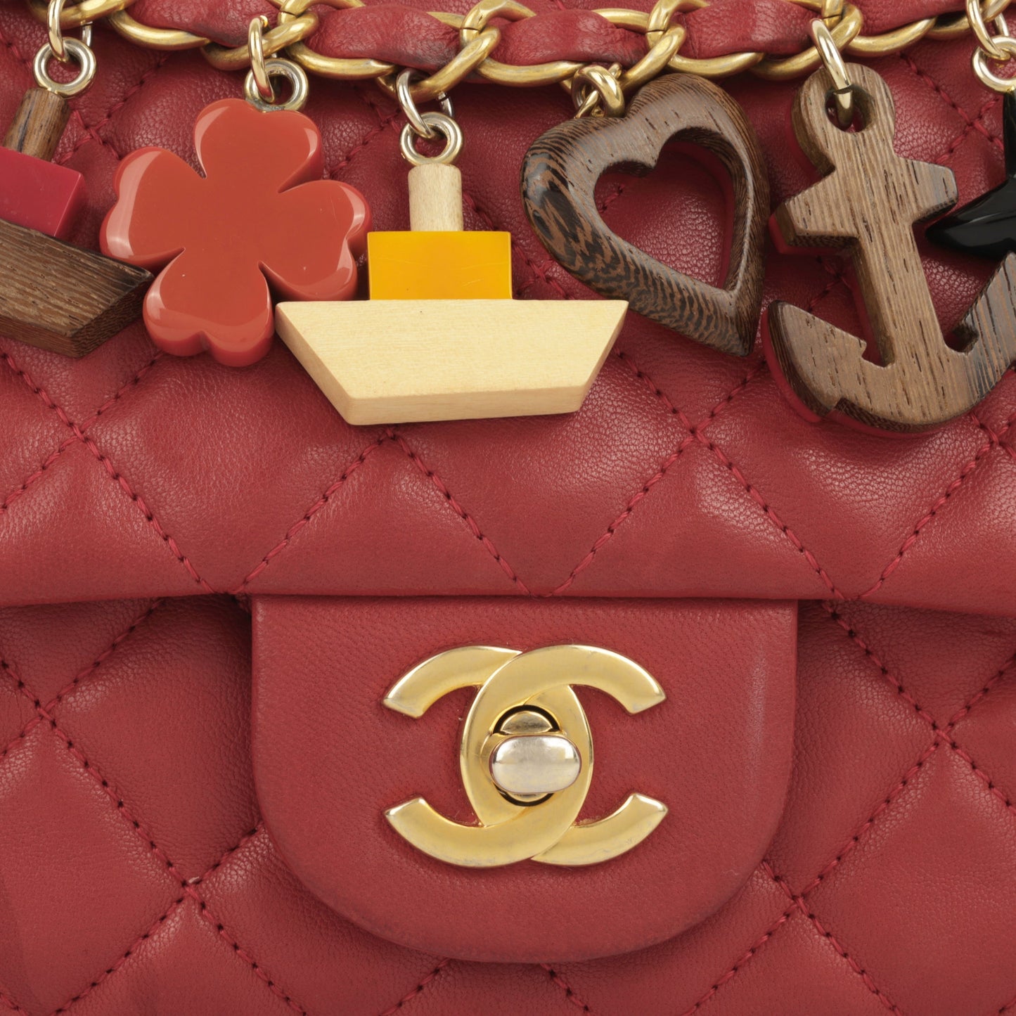 Chanel Valentine Charm Chain Flap