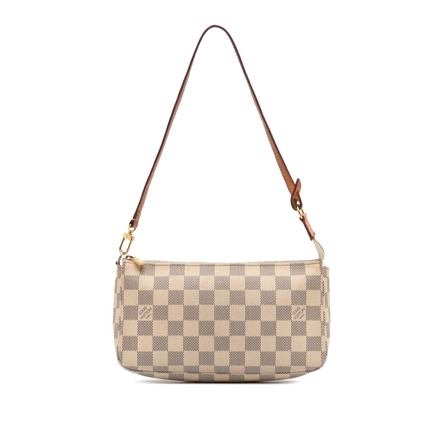 White Louis Vuitton Damier Azur Pochette Accessoires Shoulder Bag