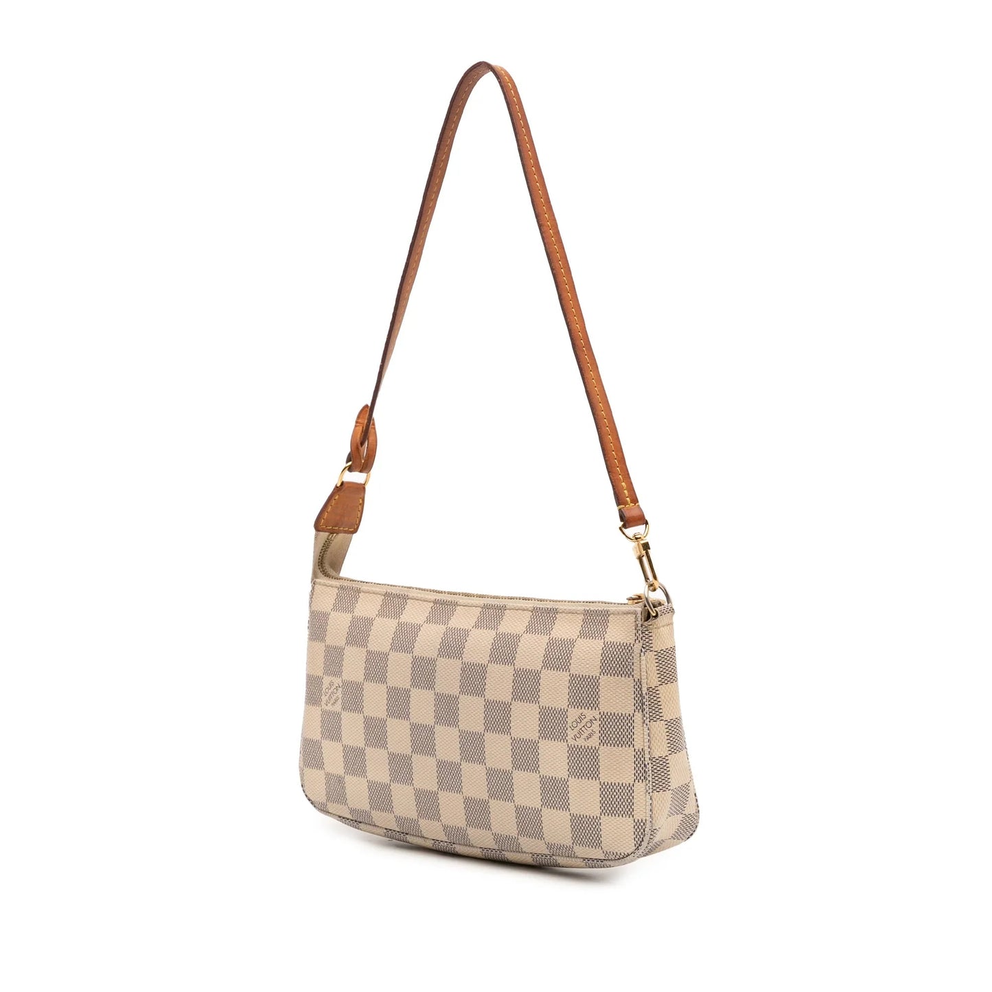 White Louis Vuitton Damier Azur Pochette Accessoires Shoulder Bag