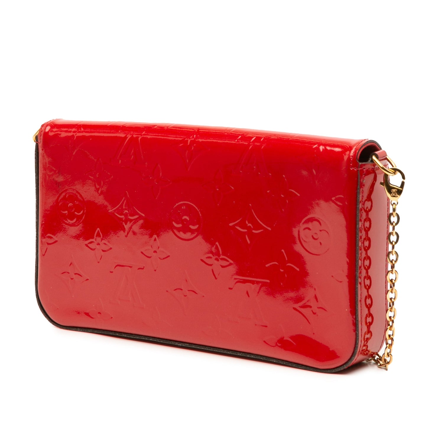 Red Louis Vuitton Monogram Vernis Pochette Felicie Crossbody Bag