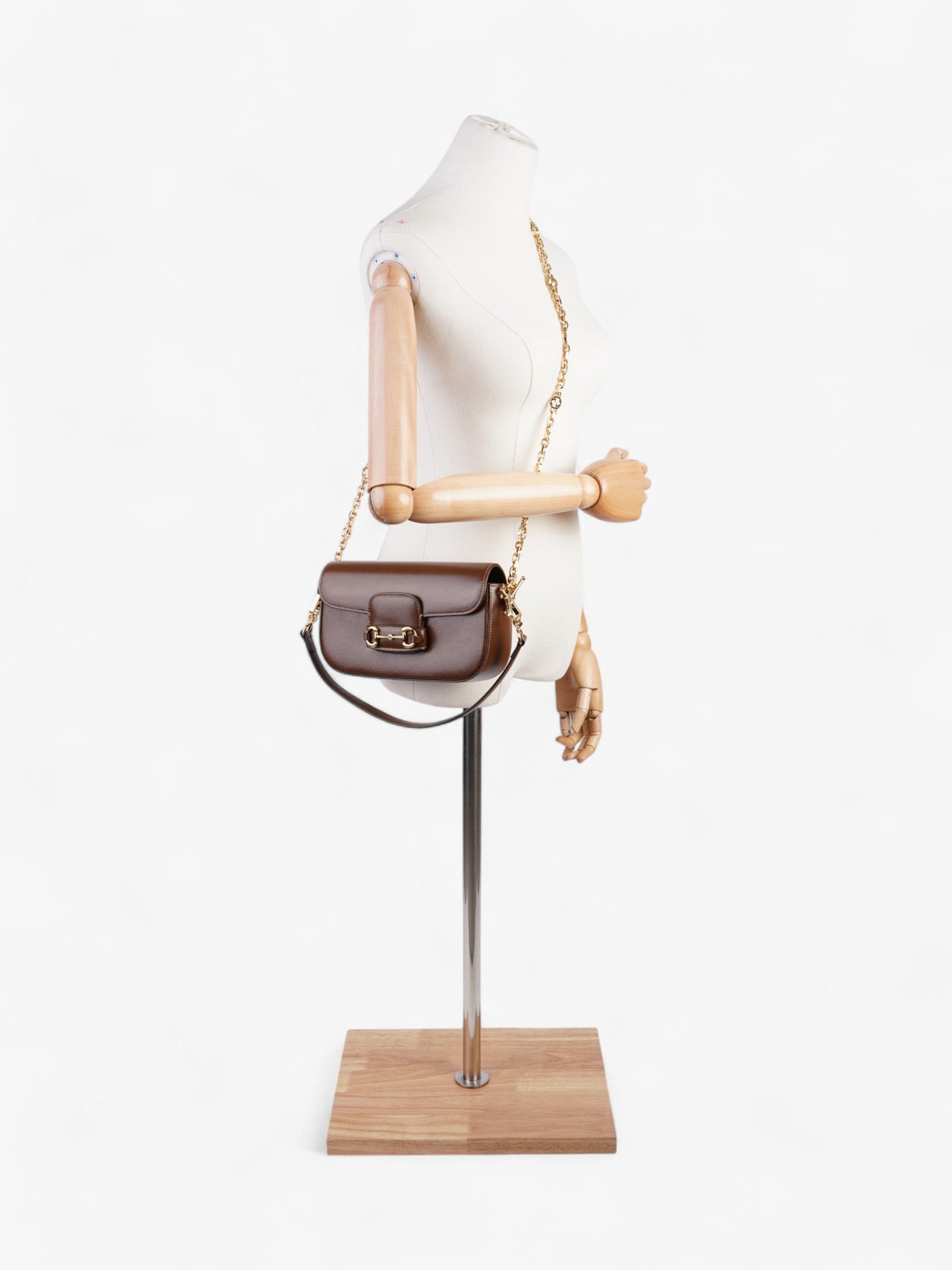 Gucci Gucci Horsebit 1955  Brown Calfskin Leather