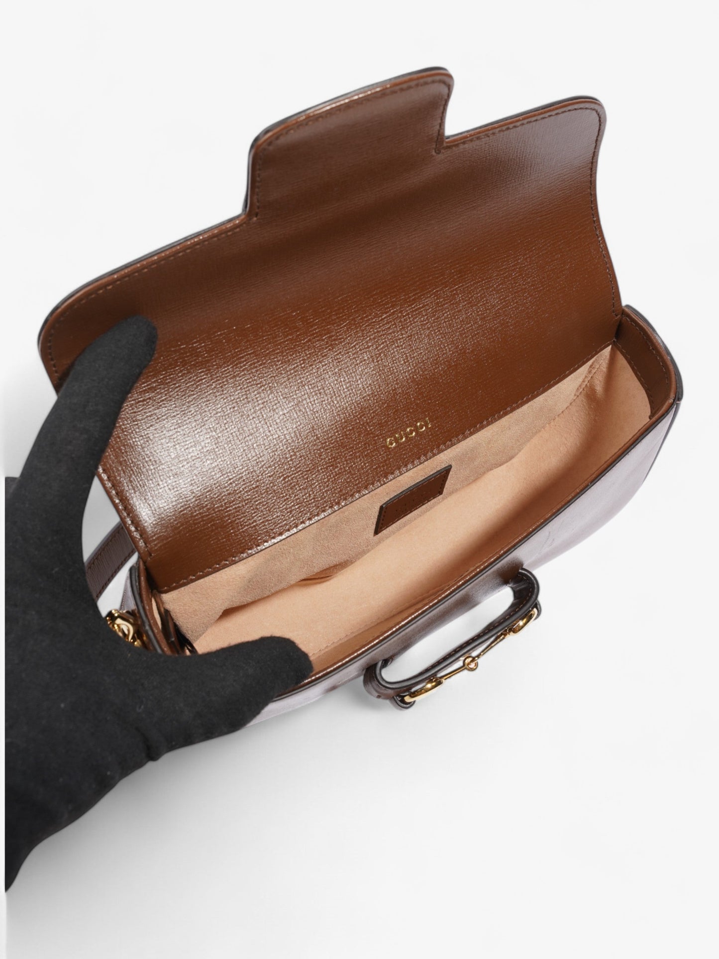 Gucci Gucci Horsebit 1955  Brown Calfskin Leather