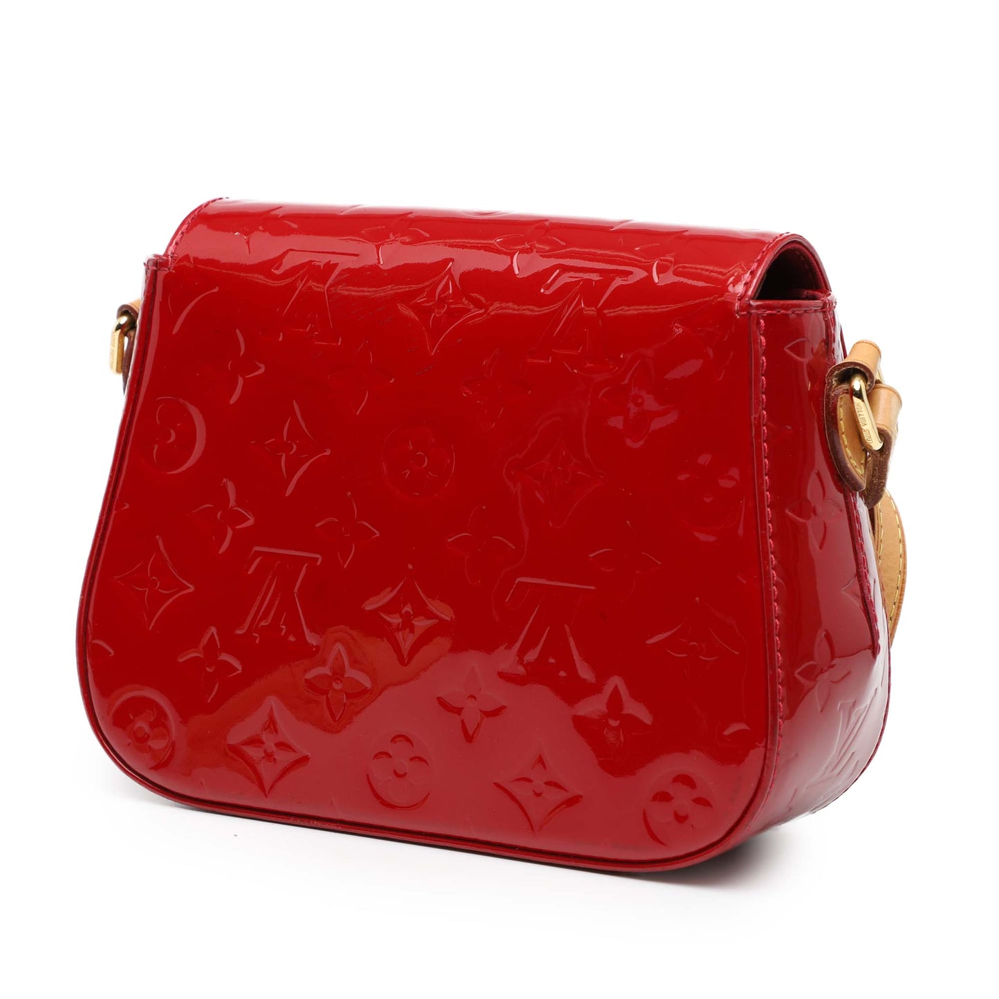 Red Louis Vuitton Monogram Vernis Bellflower PM Crossbody Bag