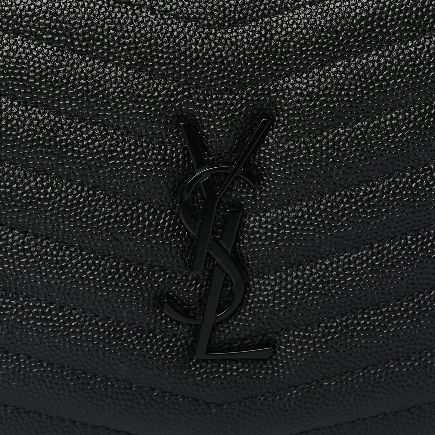 Saint Laurent Grain De Poudre Matelasse Monochrome Monogram Mini Lou Camera Bag Black