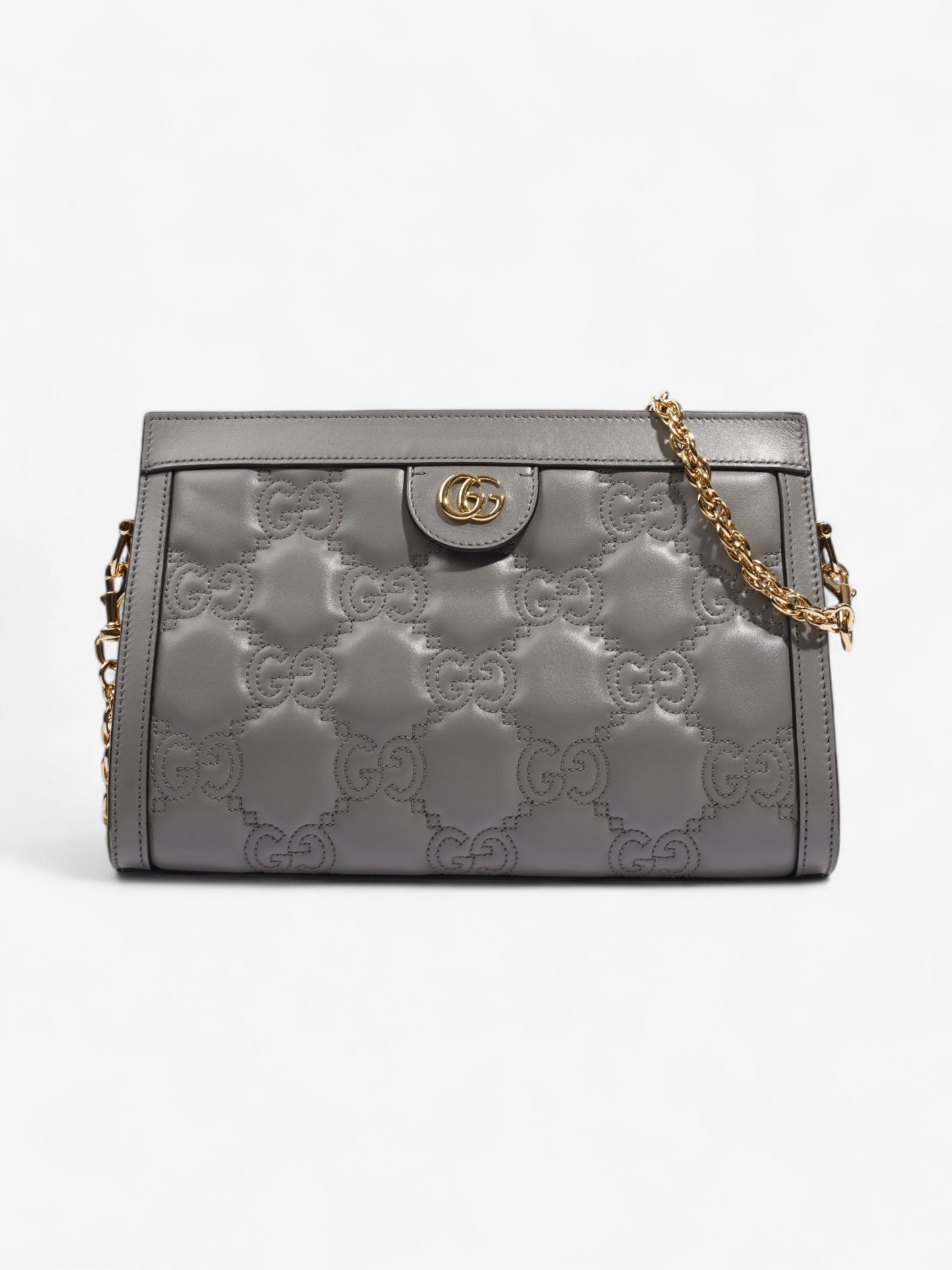 Gucci Ophidia GG GG Supreme / Grey Matelasse Leather Small