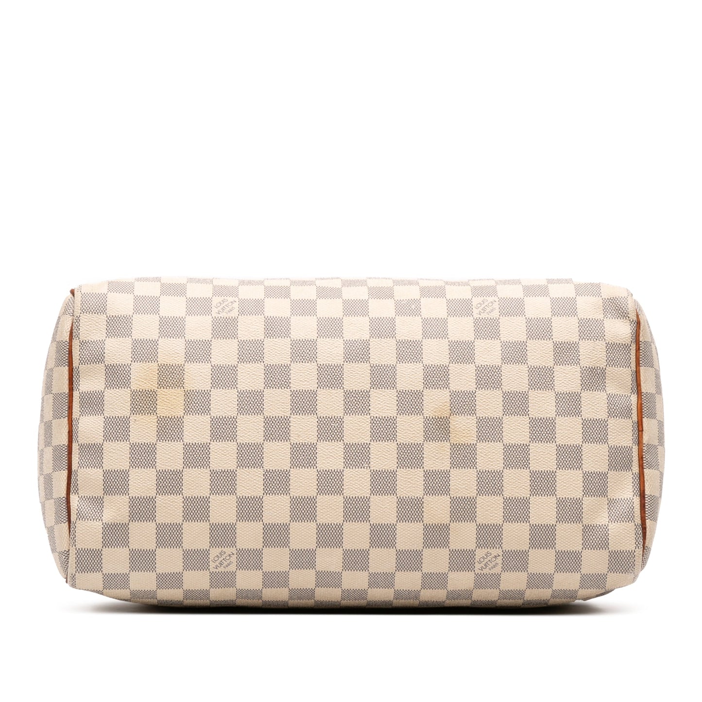White Louis Vuitton Damier Azur Speedy 35 Boston Bag