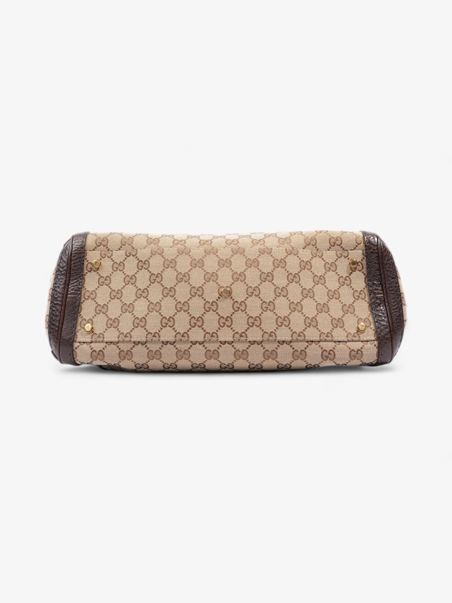 Gucci Running Tote Beige And Ebony GG Supreme Canvas Medium