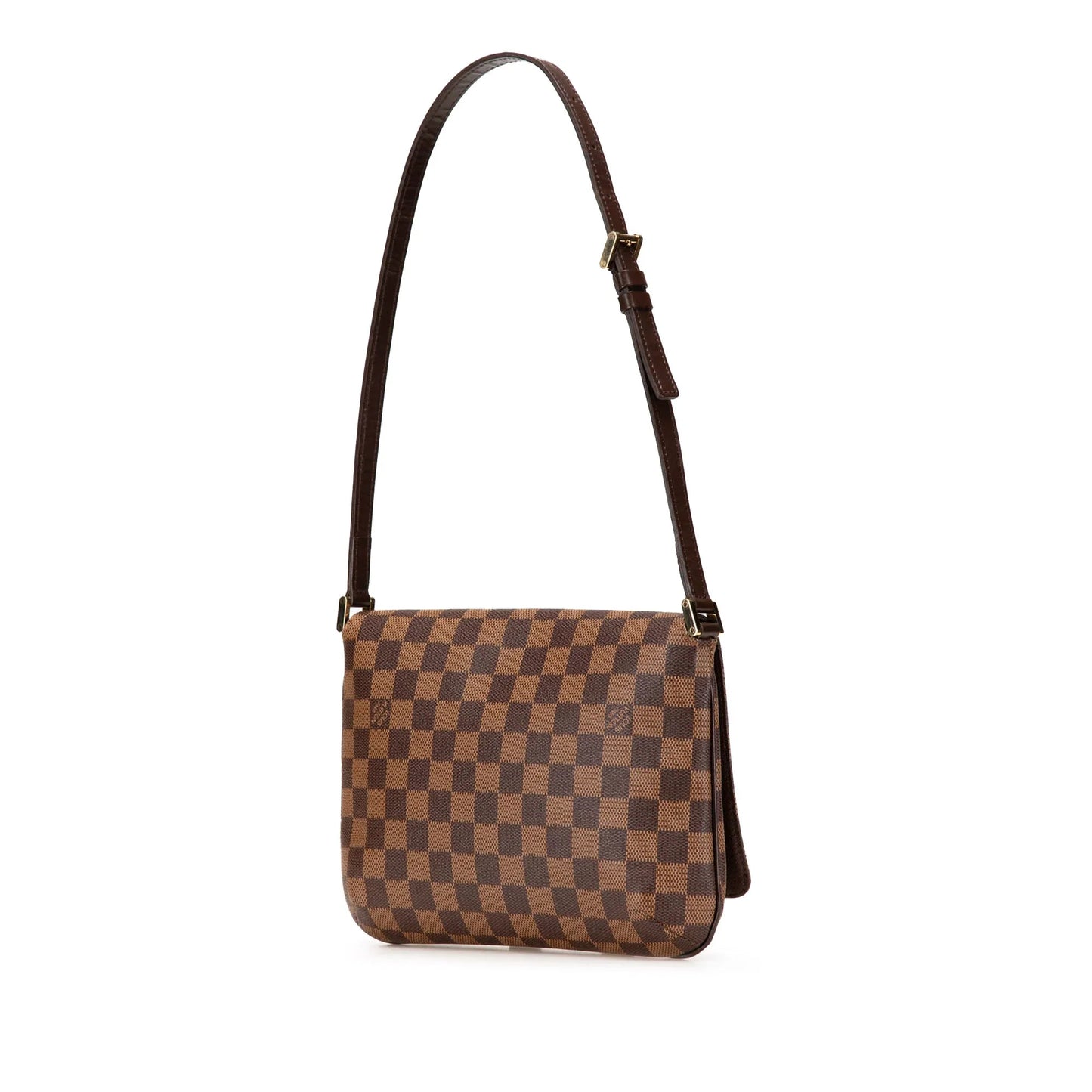 Brown Louis Vuitton Damier Ebene Mtte Tango Short Strap Shoulder Bag