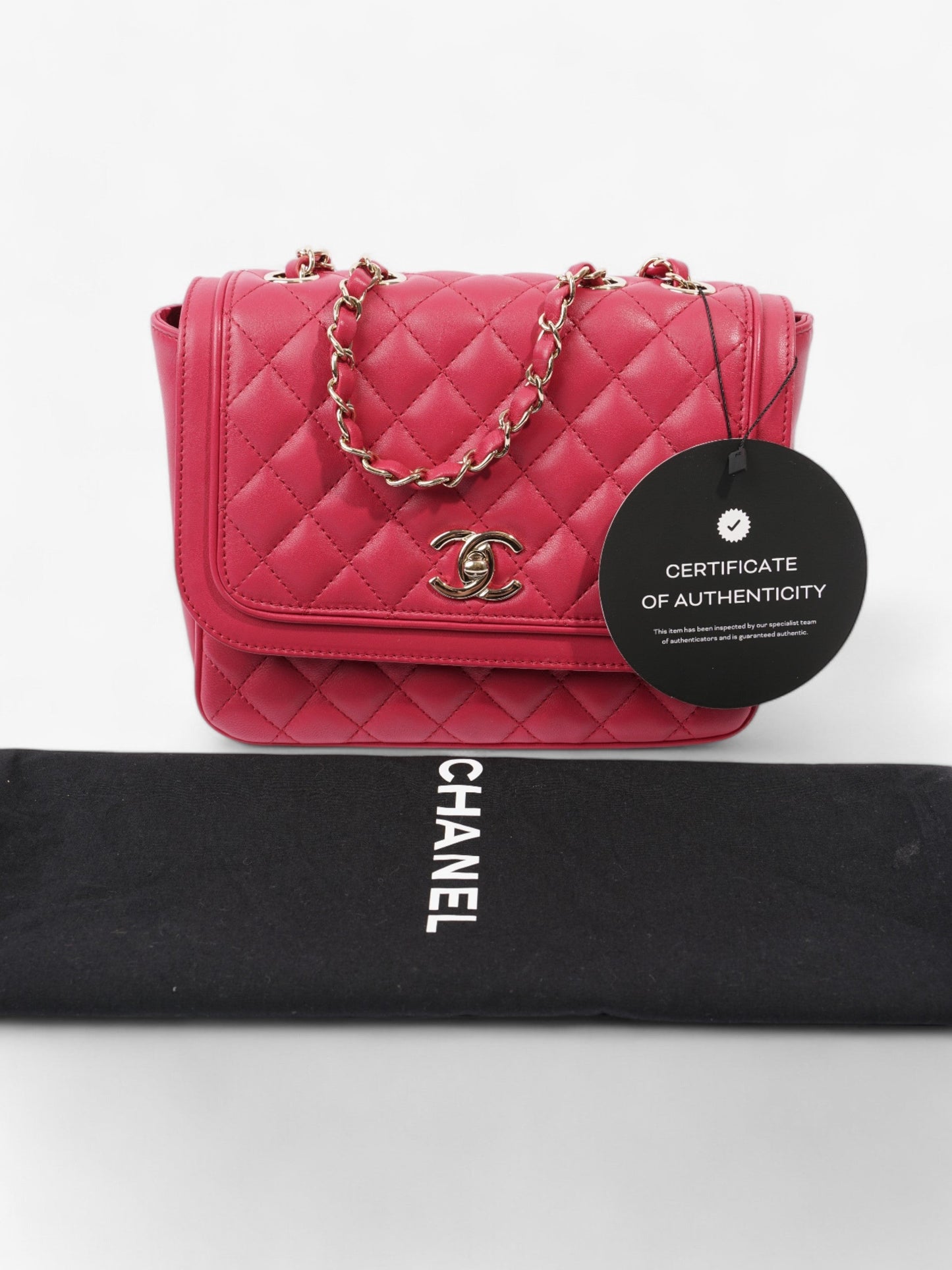 Chanel Lovely Day Pink Lambskin Leather Small
