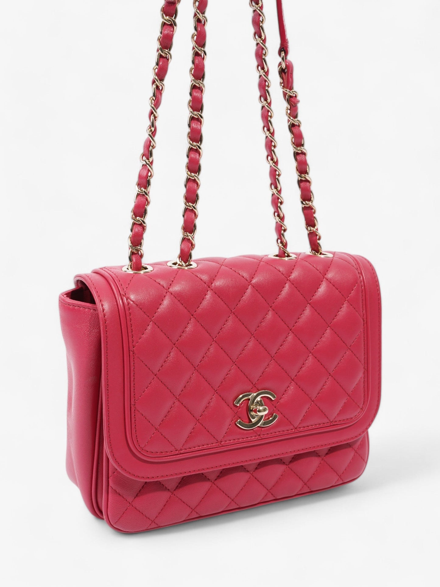 Chanel Lovely Day Pink Lambskin Leather Small