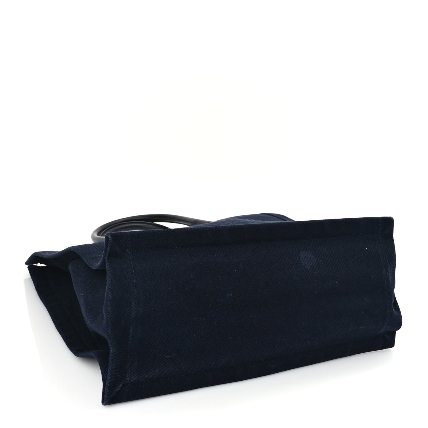Saint Laurent Canvas Calfskin Rive Gauche North South Noe Tote Navy Black