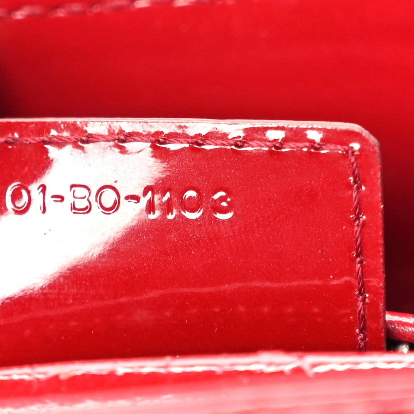 Christian Dior Patent Cannage Medium Lady Dior Red