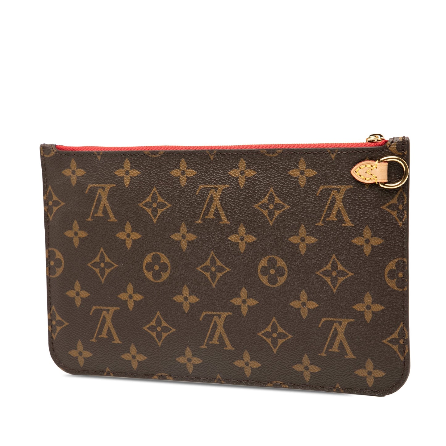 Brown Louis Vuitton Monogram Neverfull Pouch