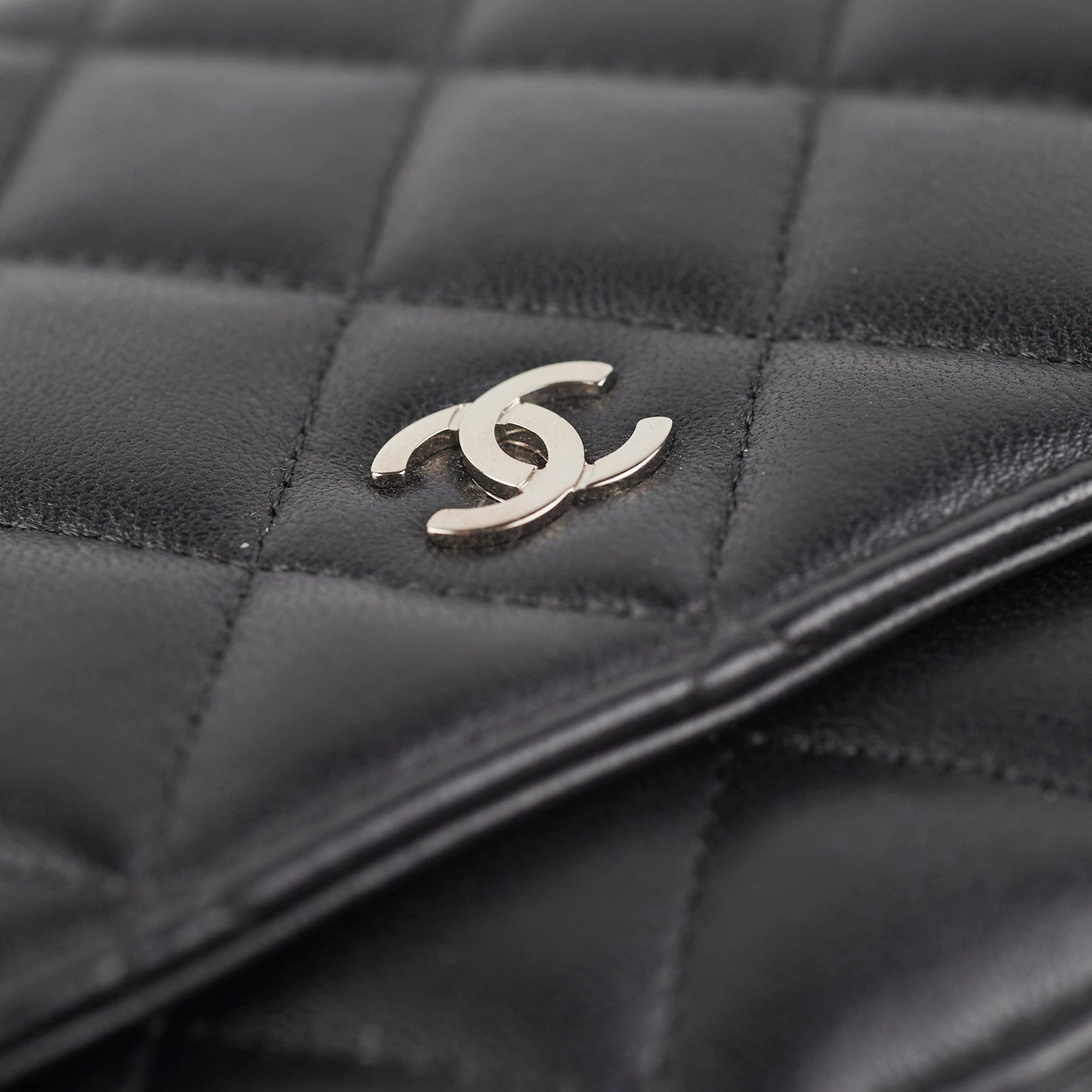 Chanel Lambskin Black Wallet On Chain WOC
