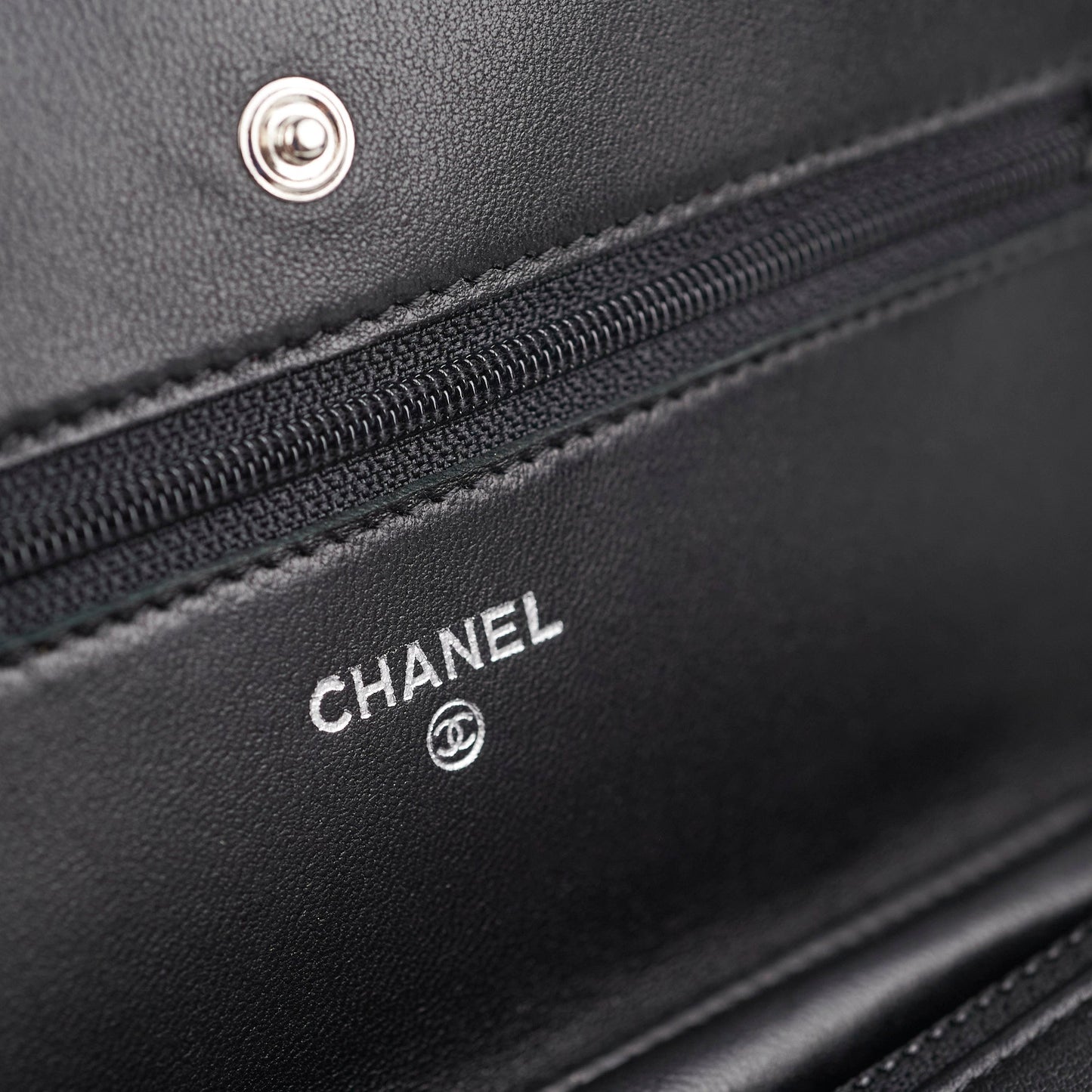Chanel Lambskin Black Wallet On Chain WOC
