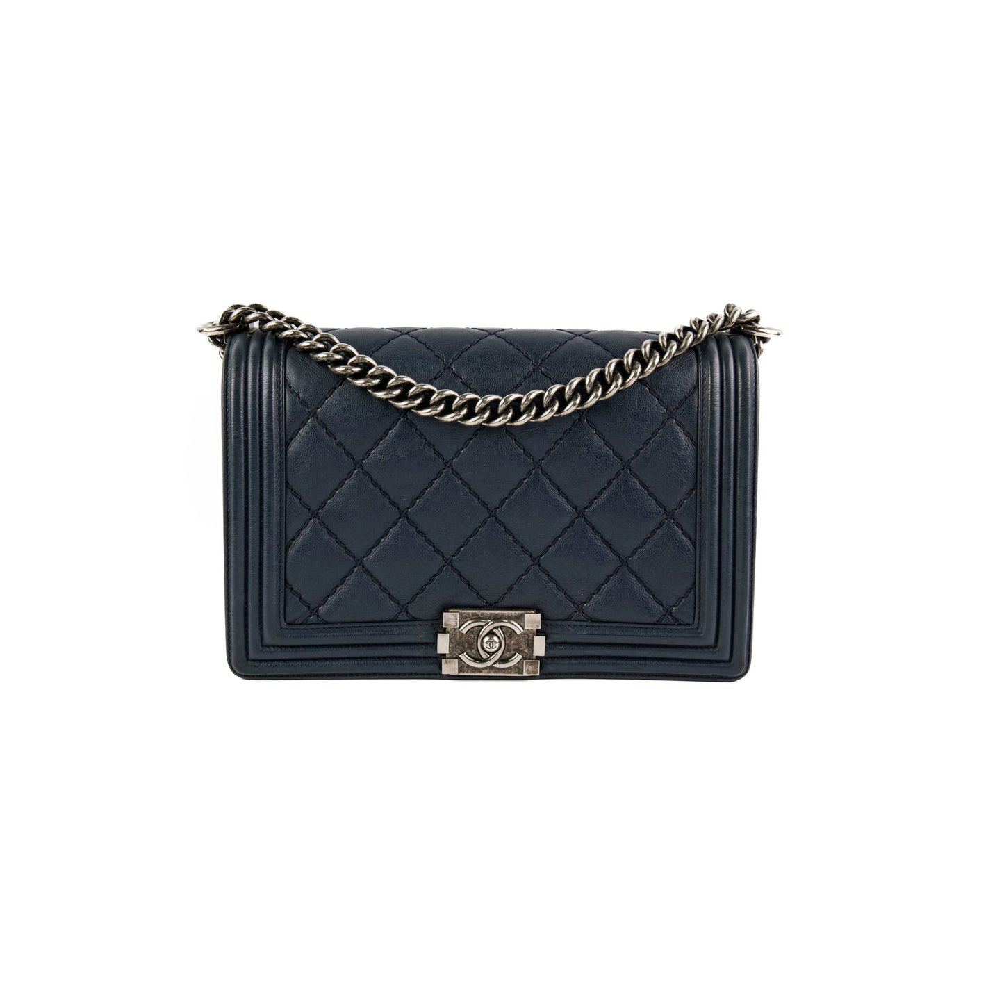 Chanel Boy New Medium lambskin Navy