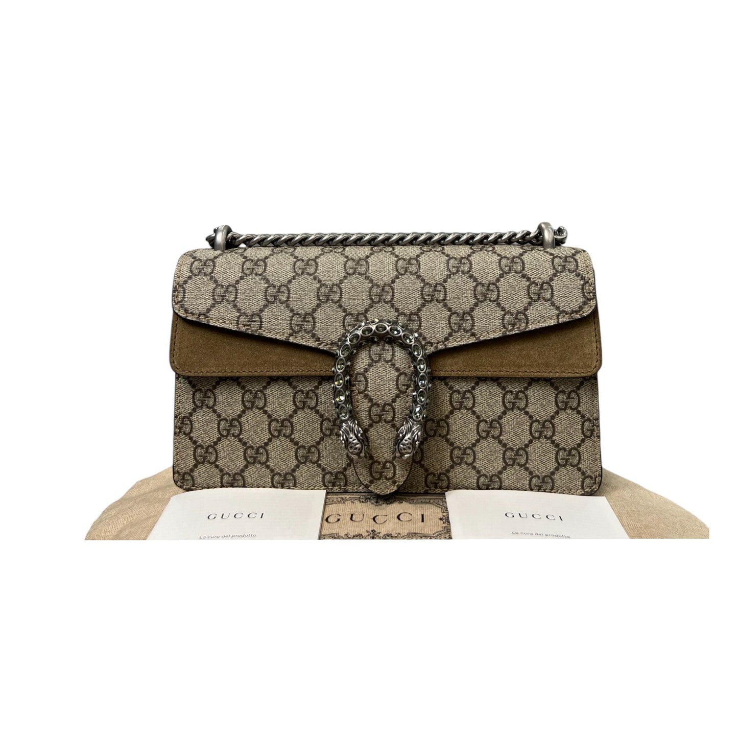 Gucci Monogram Chain Canvas Shoulder Bag