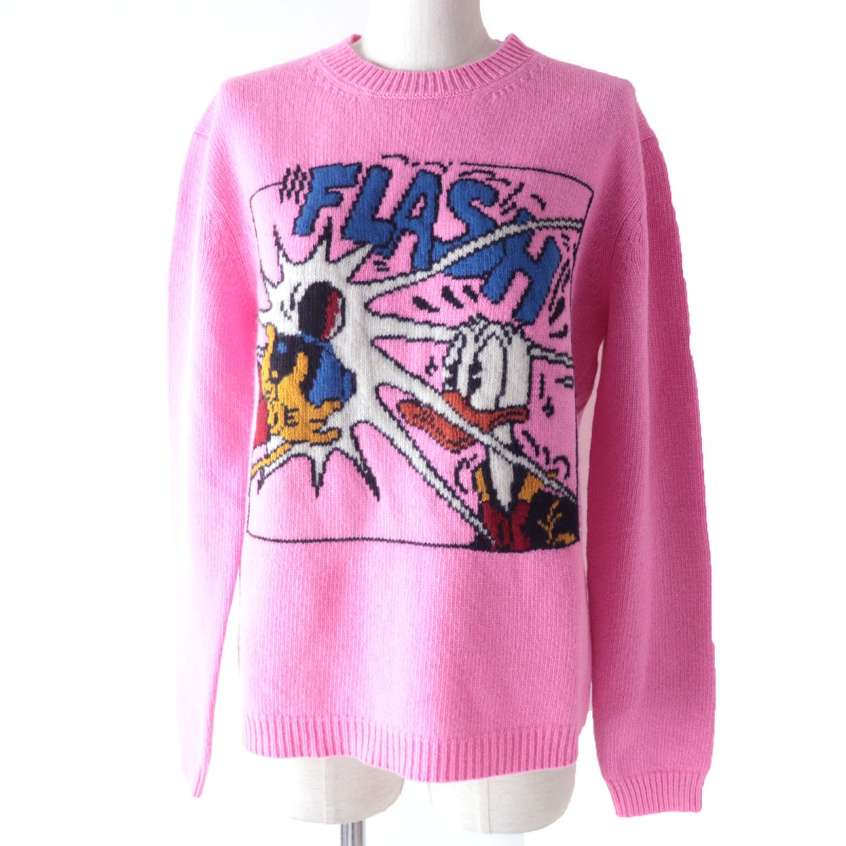 GUCCI knit Outer: 100% wool, part: 37% cotton, part: 37% rayon, part: 26% polyester pink Women S