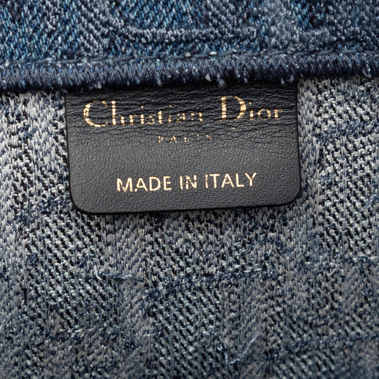 Blue Dior Large Oblique Denim Book Tote
