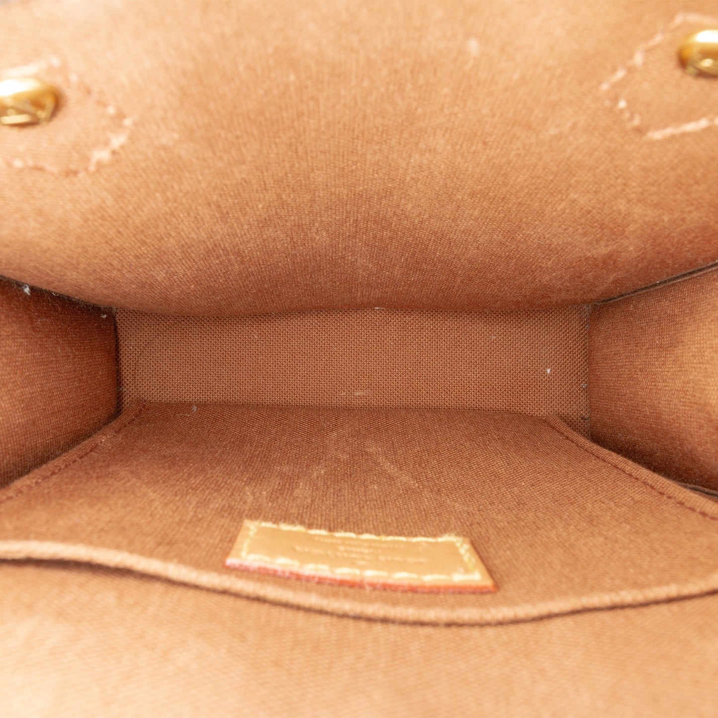 Brown Louis Vuitton Monogram Petit Sac Plat Satchel