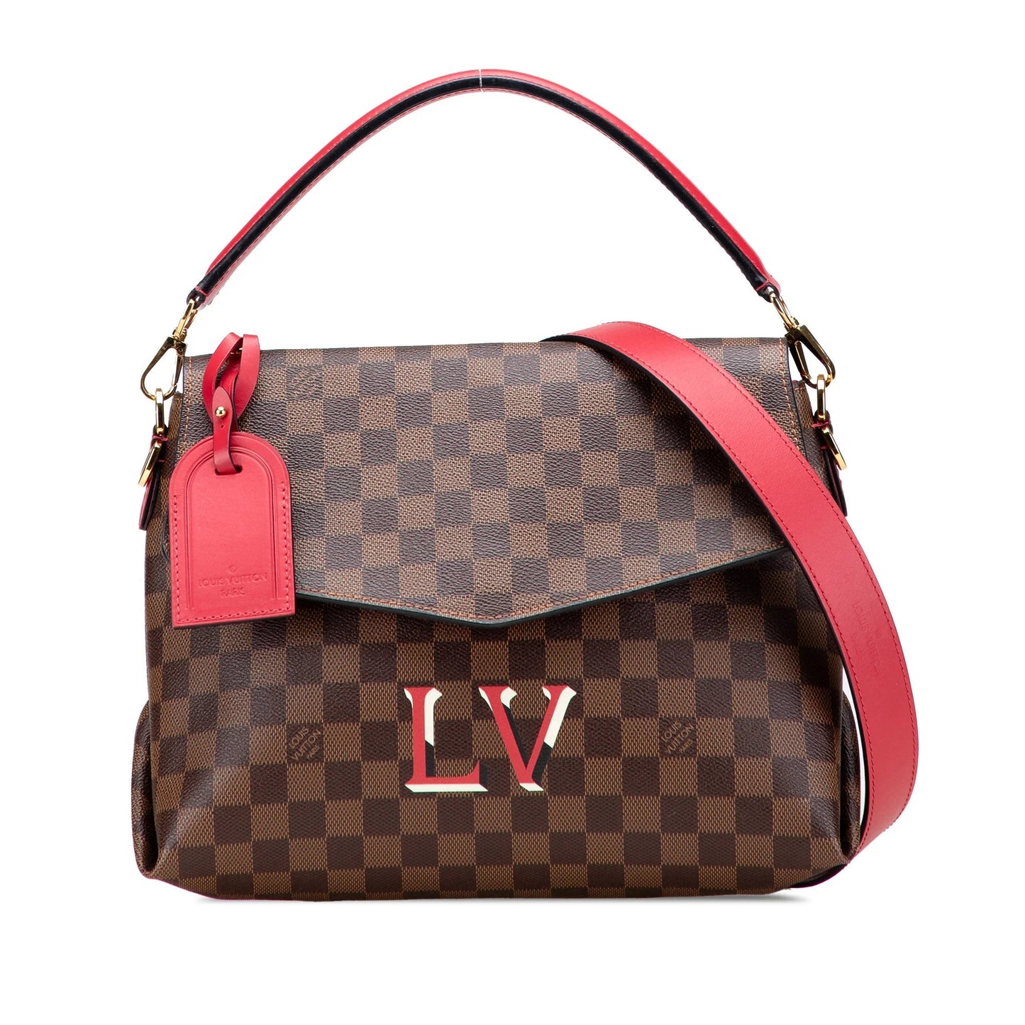 Brown Louis Vuitton Damier Ebene Beaubourg MM Satchel
