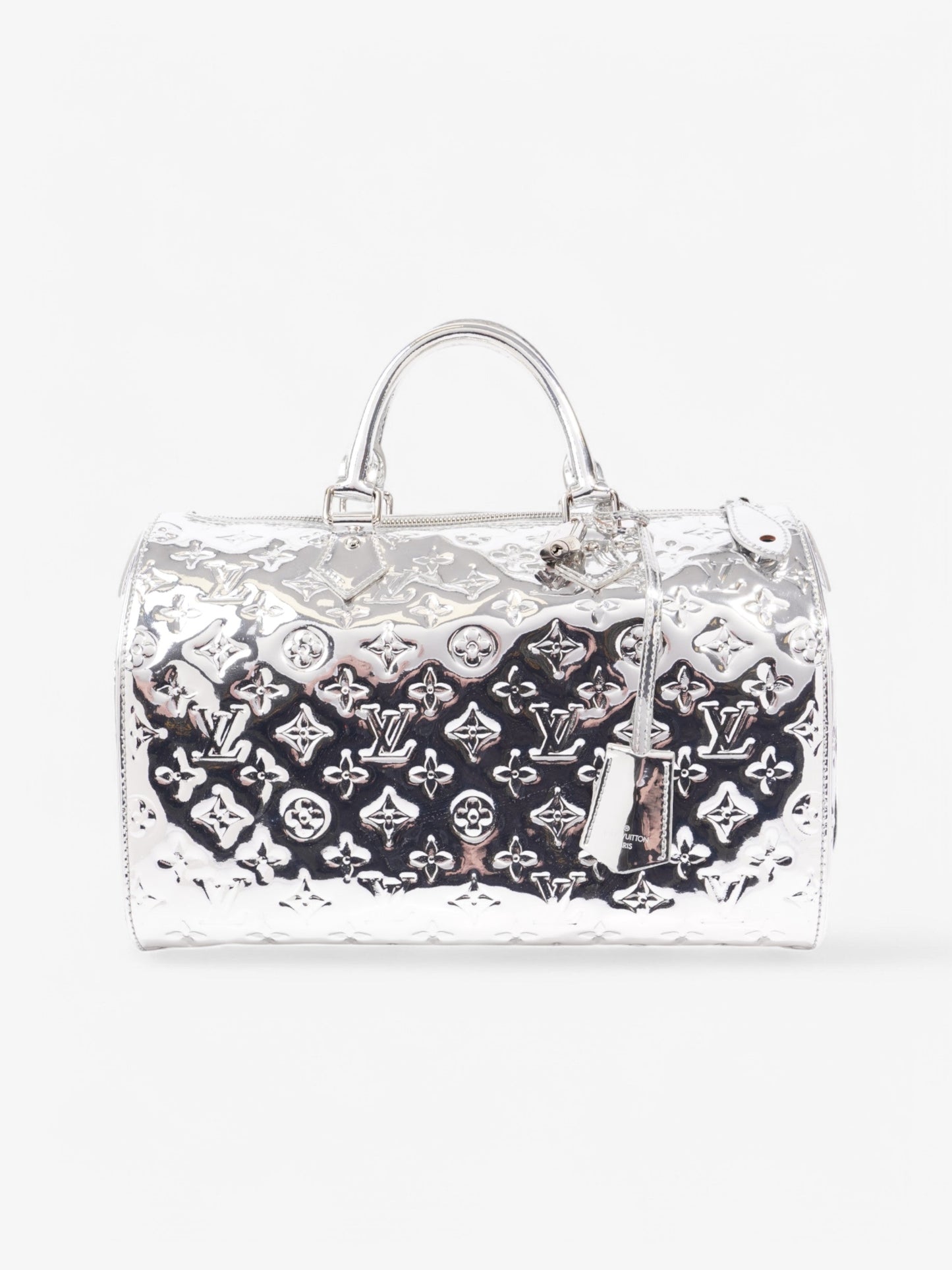 Louis Vuitton Miroir Speedy Silver Vinyl 35