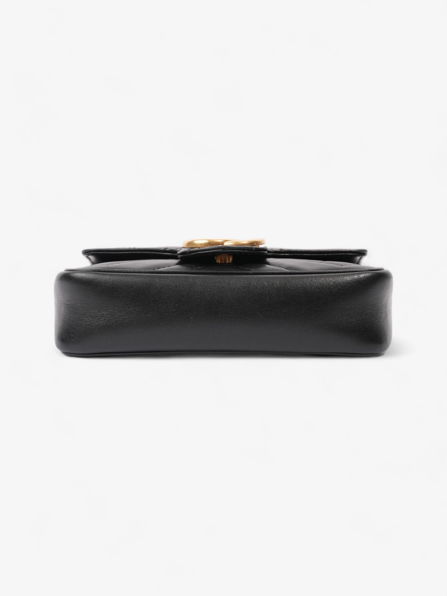 Gucci GG Marmont Black Matelasse Leather Super Mini
