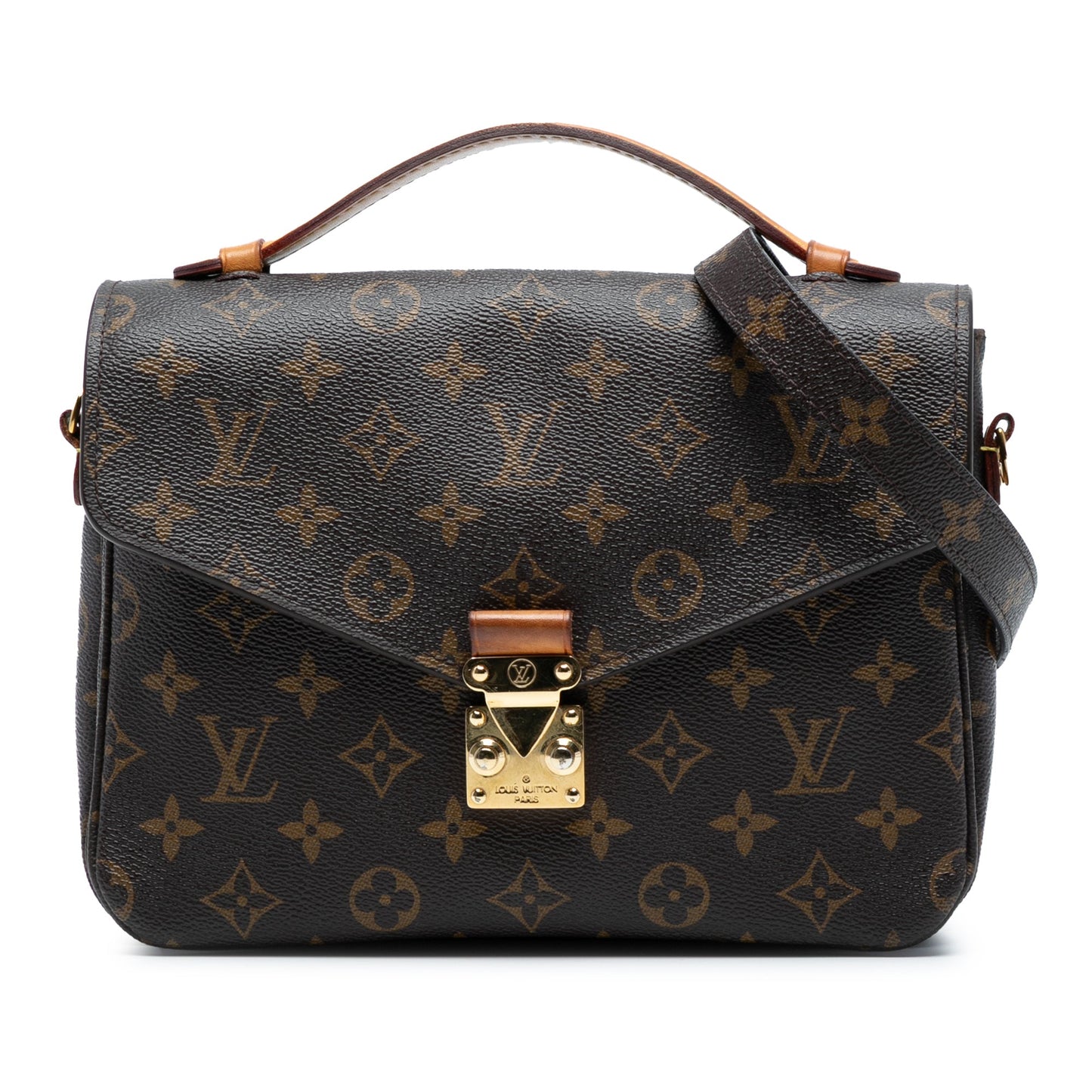 Brown Louis Vuitton Monogram Pochette Metis Satchel